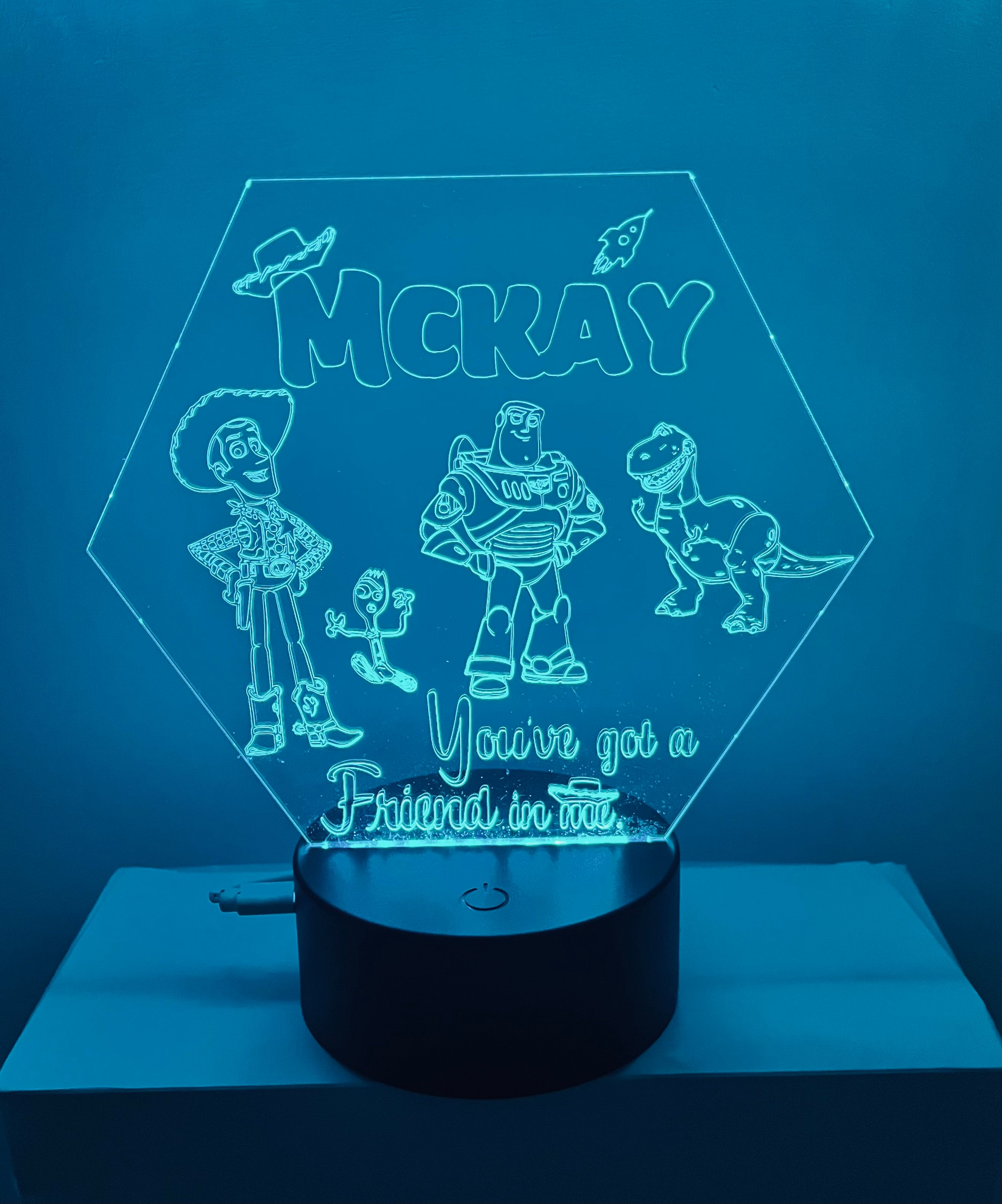 Character/Toy Story Themed LED Night Light - Comes Fully Personalised. Unique Gift Idea