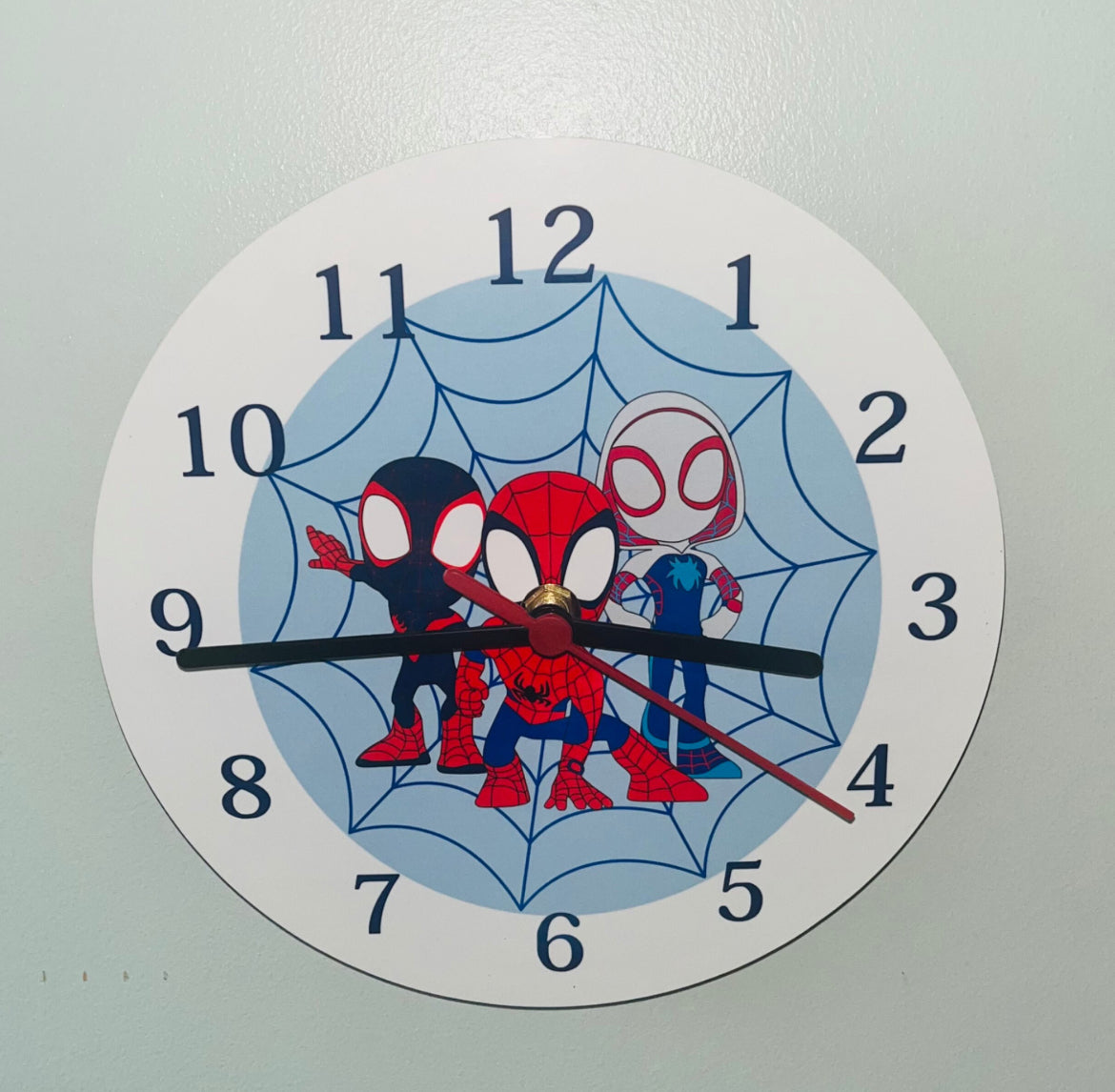 Spidey & Friends Wall Clock/Desk Clock - Character Design. Made to order.