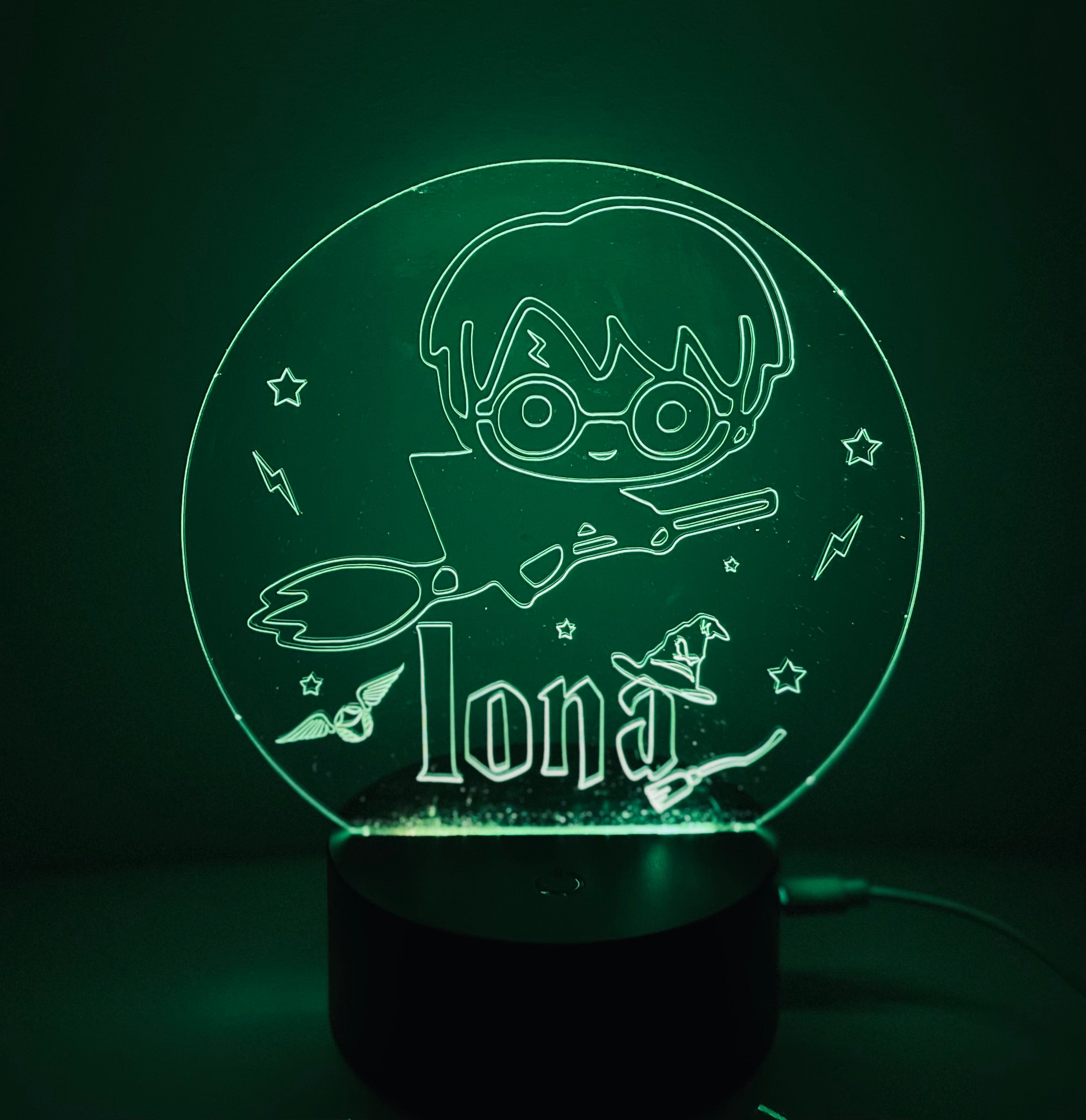 Wizard Themed LED Night Light - Comes Fully Personalised. Unique Gift Idea