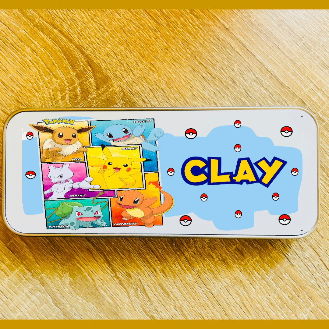Character/Pokemon Design / Personalised Pencil Tin / Made to Order / Back To School / Metal Pencil Case / Personalised Gift Idea / School Essentials