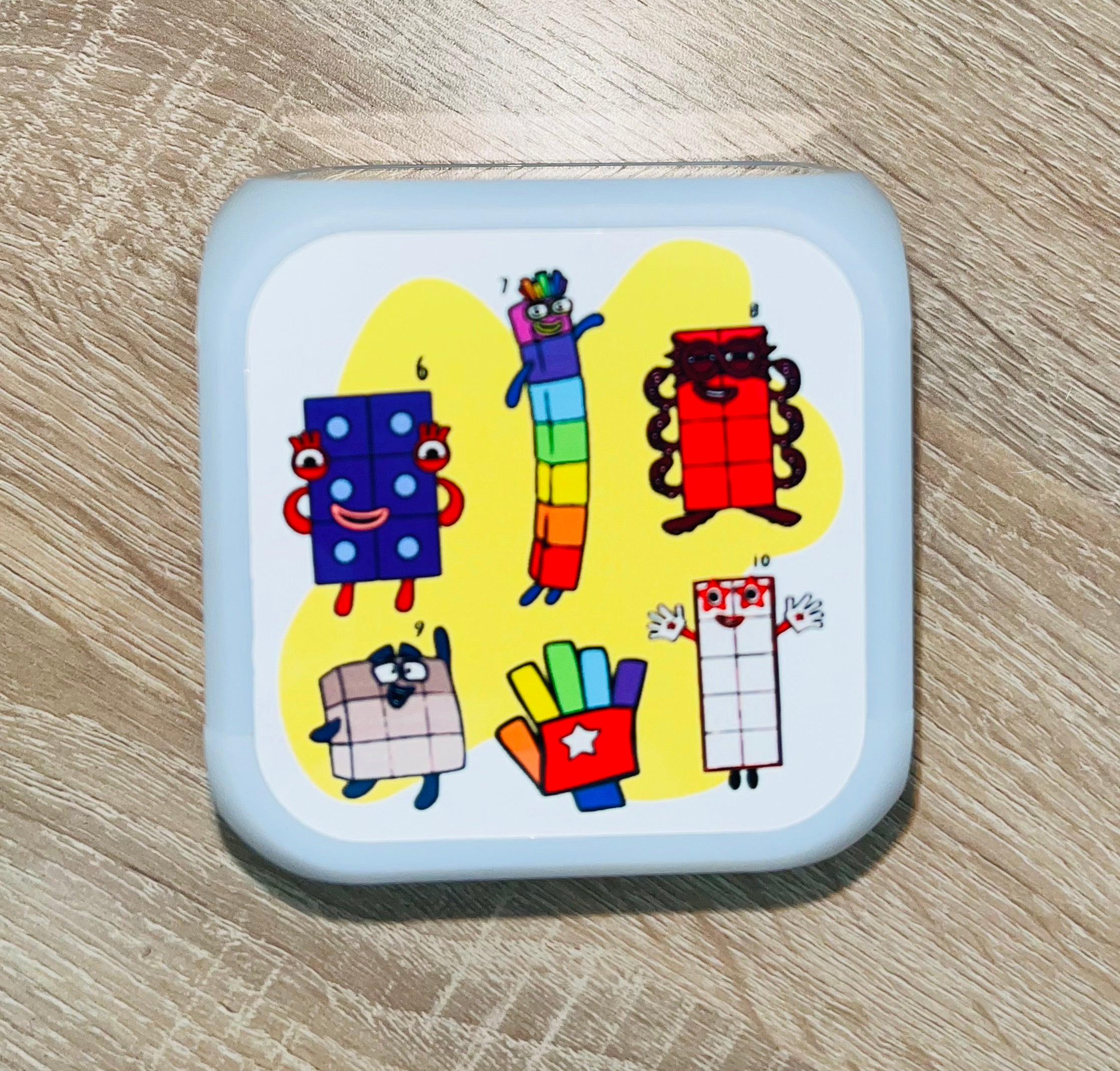 Character/Numberblocks Design Personalised LED Cube Digital Alarm Clock - Colour Changing/Great Gift Idea