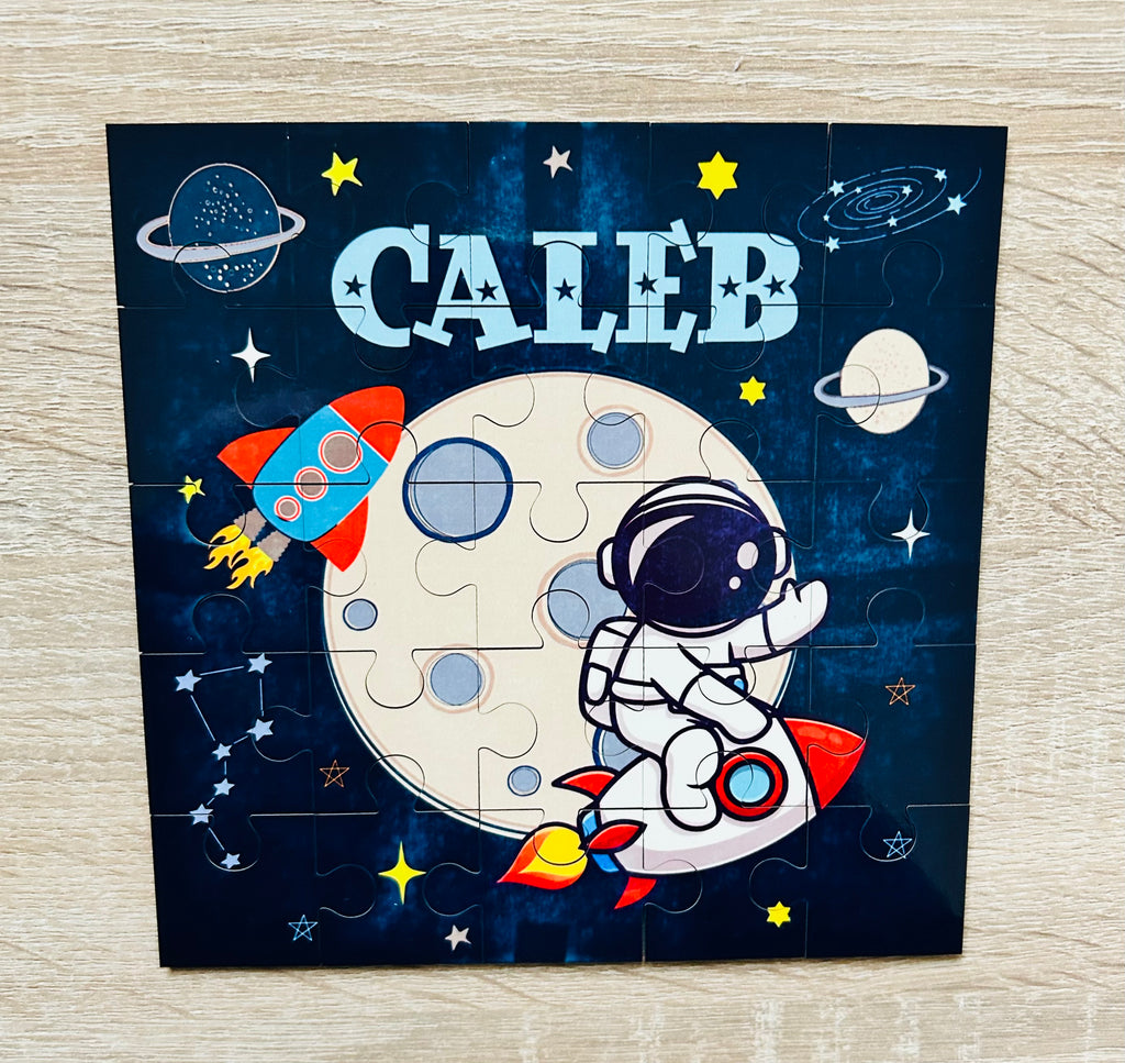 Character/Pokemon Themed Personalised Jigsaw Puzzle, Children's Custom Jigsaw, 24 Piece Wooden Puzzle, Birthday gift,  Personalised Gift. Square Shape