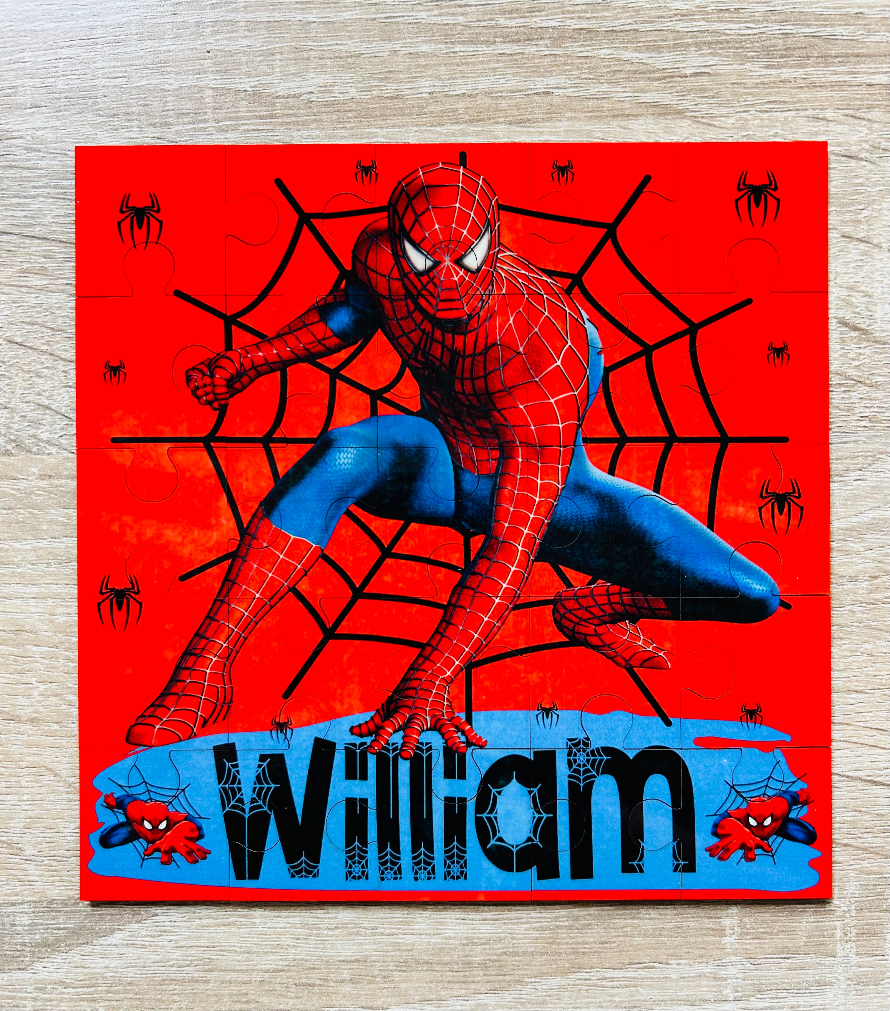 Dinosaur Themed Personalised Jigsaw Puzzle, Children's Custom Jigsaw, 24 Piece Wooden Puzzle, Birthday gift,  Personalised Gift. Square Shape