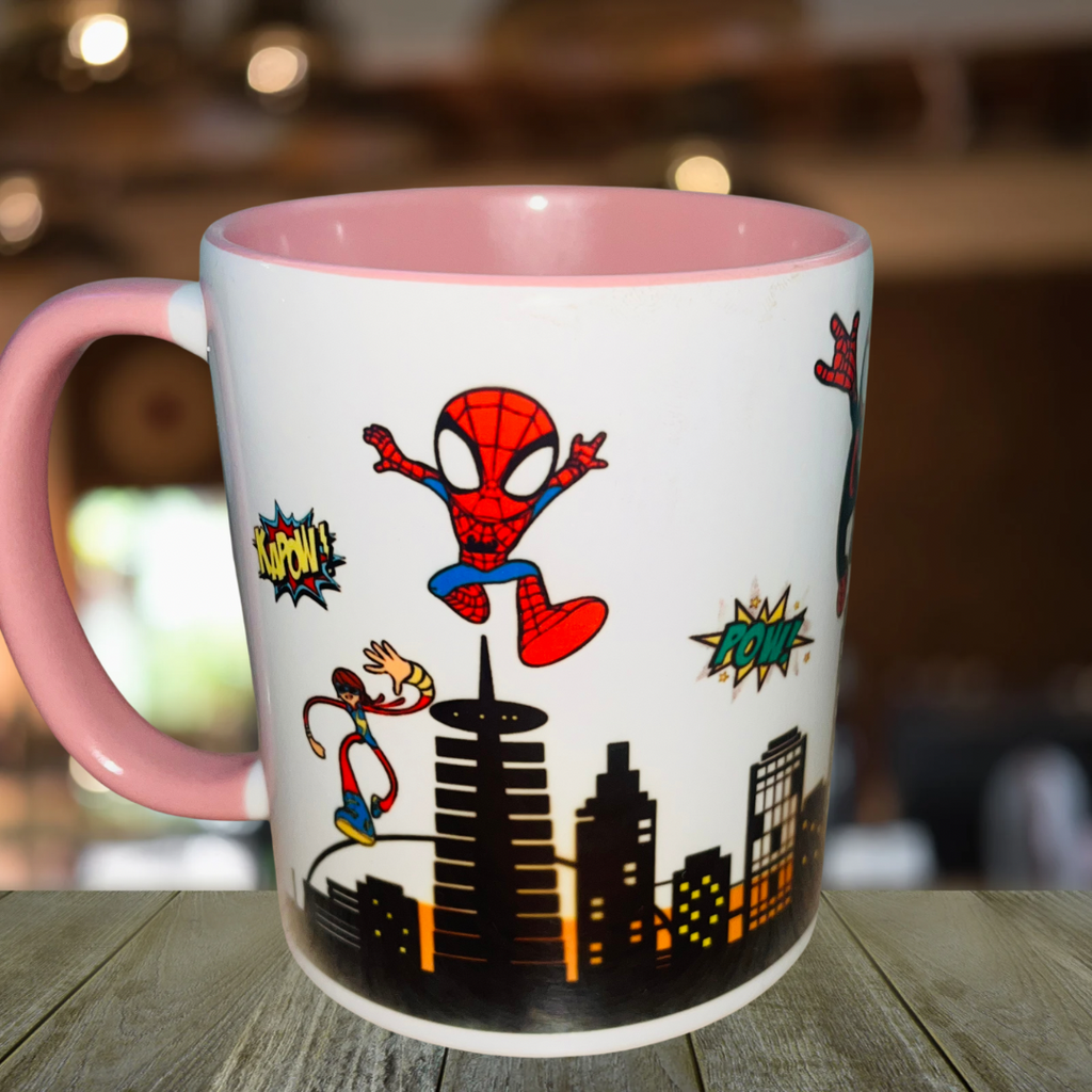 Ghost Spidey Themed Design Personalised Mug, Custom Mug, Customised Coffee Cup, Gift for Friend, Bridesmaid Gift, Tea Lover Gift, Birthday Gift