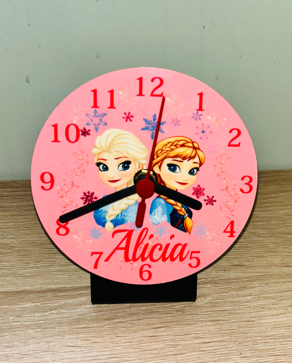 Princess Themed Design Wall Clock/Desk Clock - Character Design. Made to order.