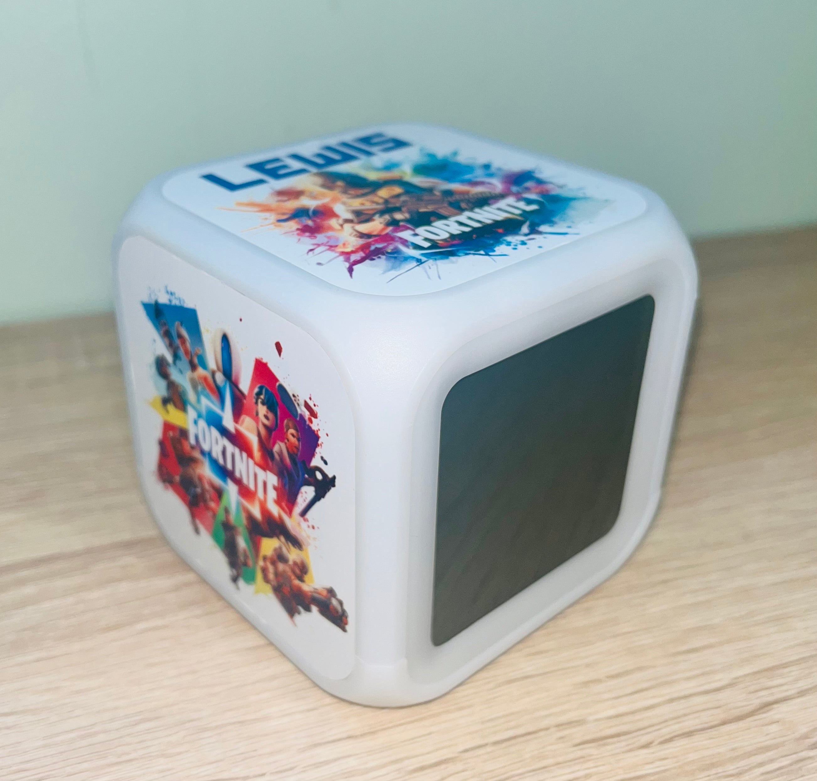 Gaming Design Personalised LED Cube Digital Alarm Clock - Colour Changing/Great Gift Idea