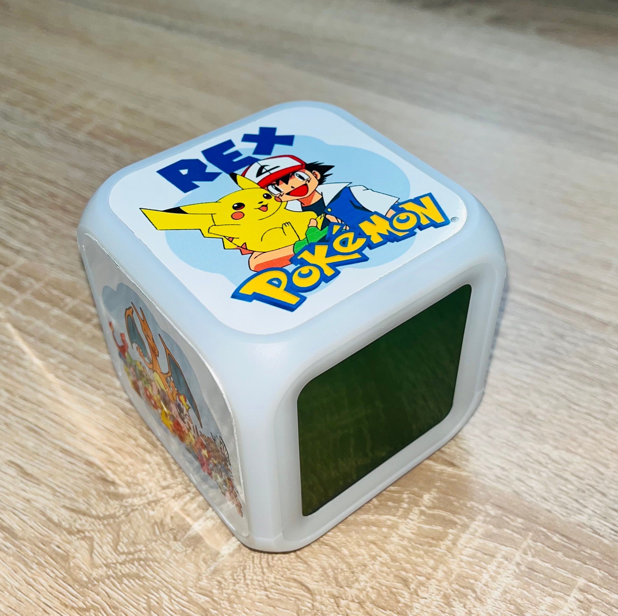 Character/Pokemon Design Personalised LED Cube Digital Alarm Clock - Colour Changing/Great Gift Idea