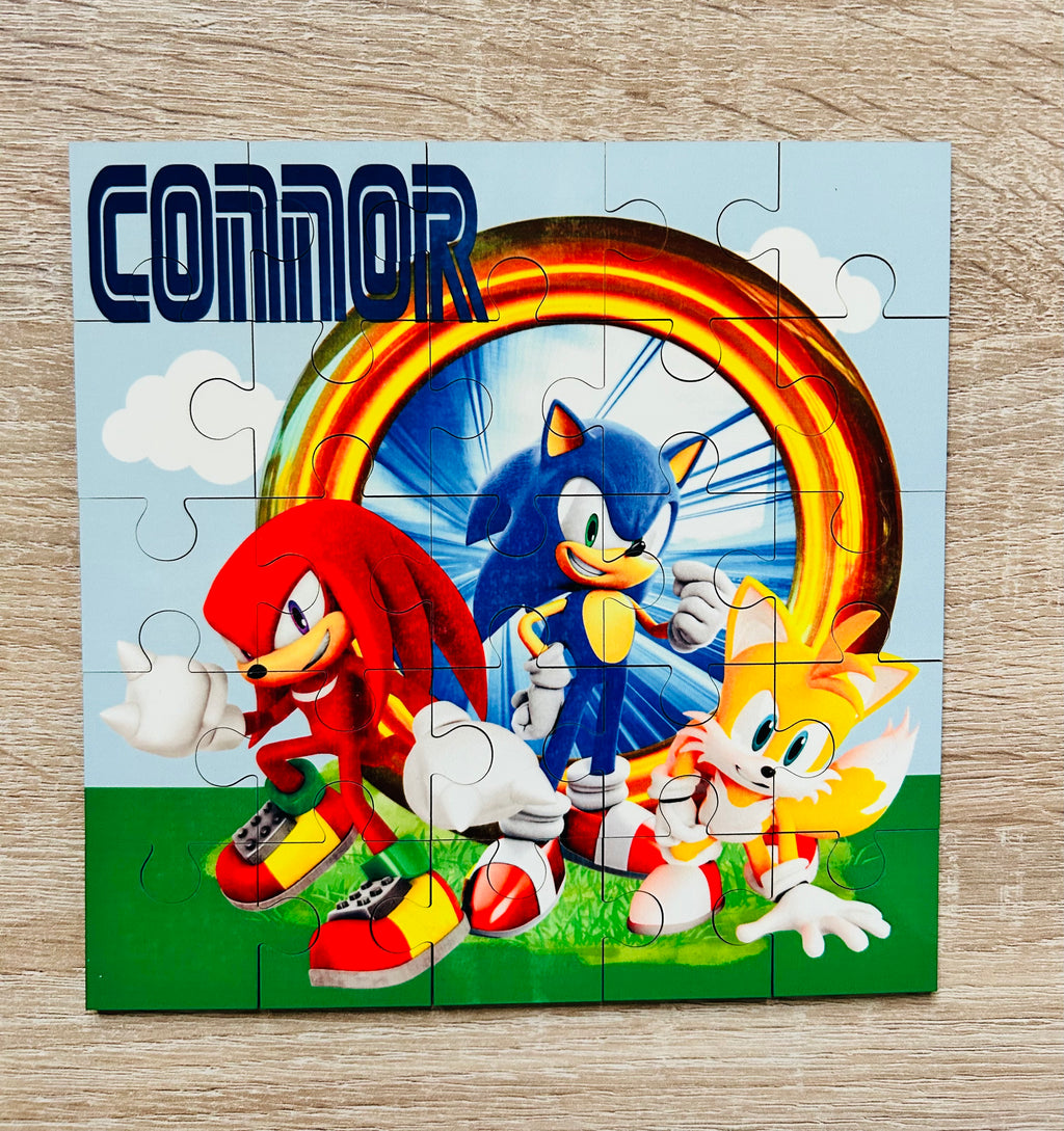 Character/Pokemon Themed Personalised Jigsaw Puzzle, Children's Custom Jigsaw, 24 Piece Wooden Puzzle, Birthday gift,  Personalised Gift. Square Shape