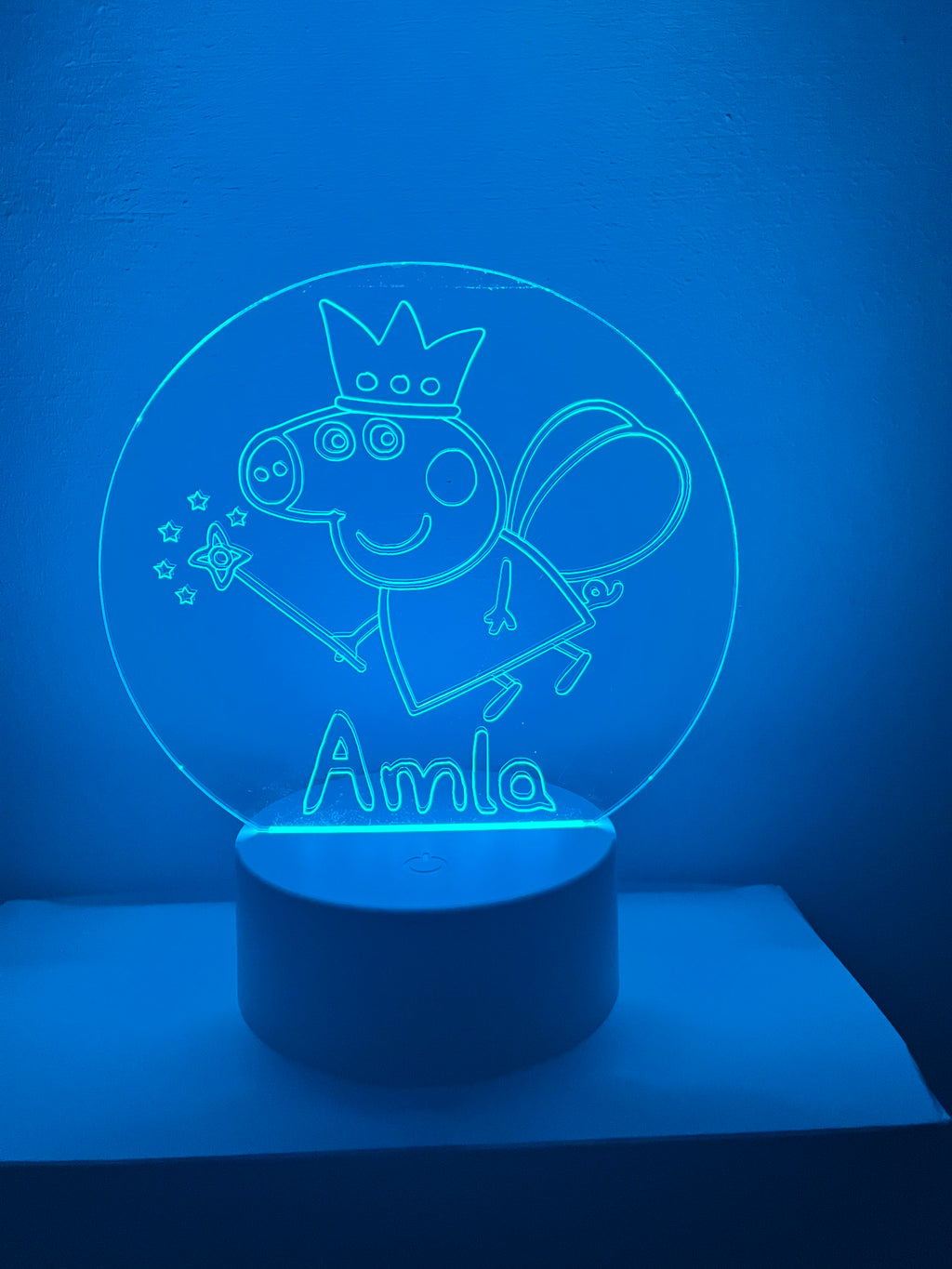 Character/Peppa Pig Themed LED Night Light - Comes Fully Personalised. Unique Gift Idea