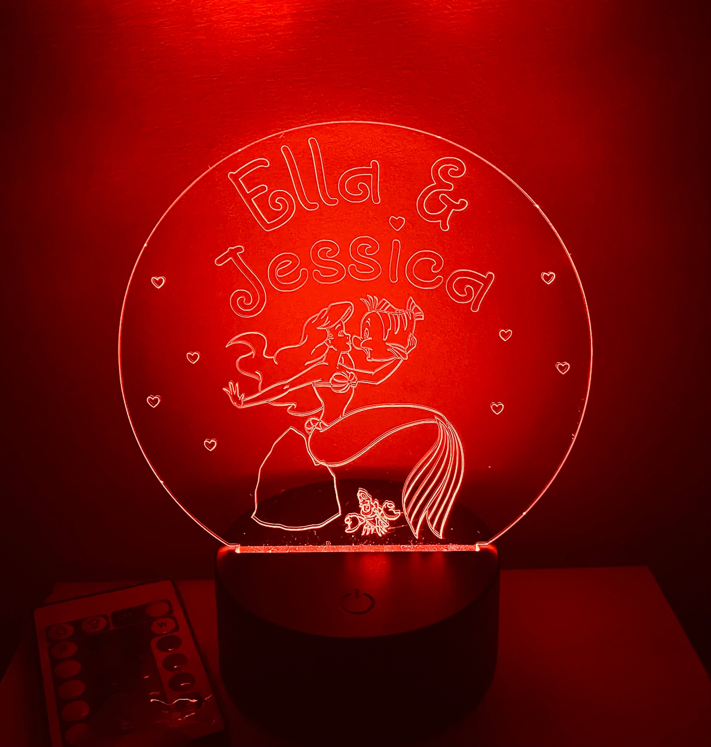 Princess/Mermaid Themed LED Night Light - Comes Fully Personalised. Unique Gift Idea