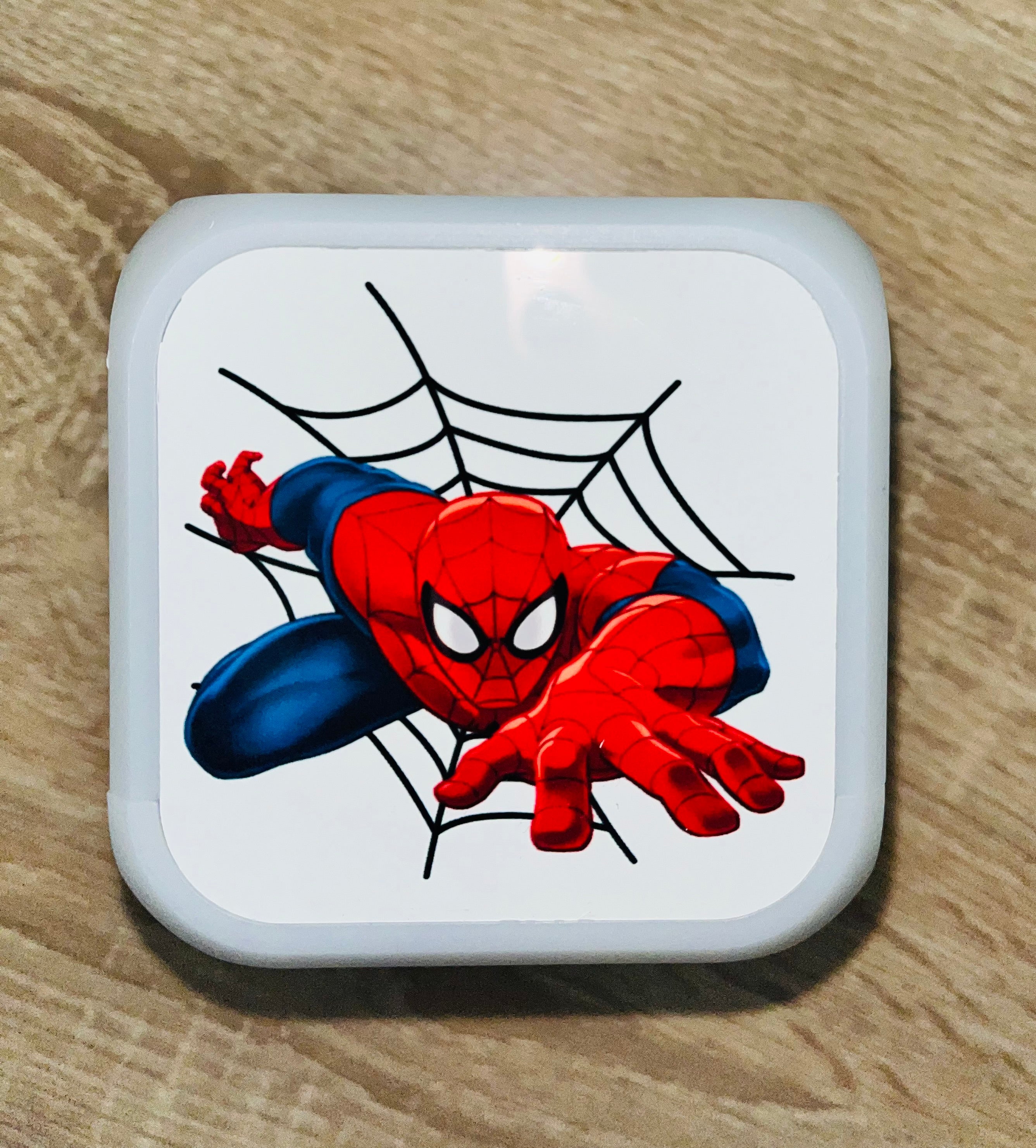 Spiderman Design Personalised LED Cube Digital Alarm Clock - Colour Changing/Great Gift Idea