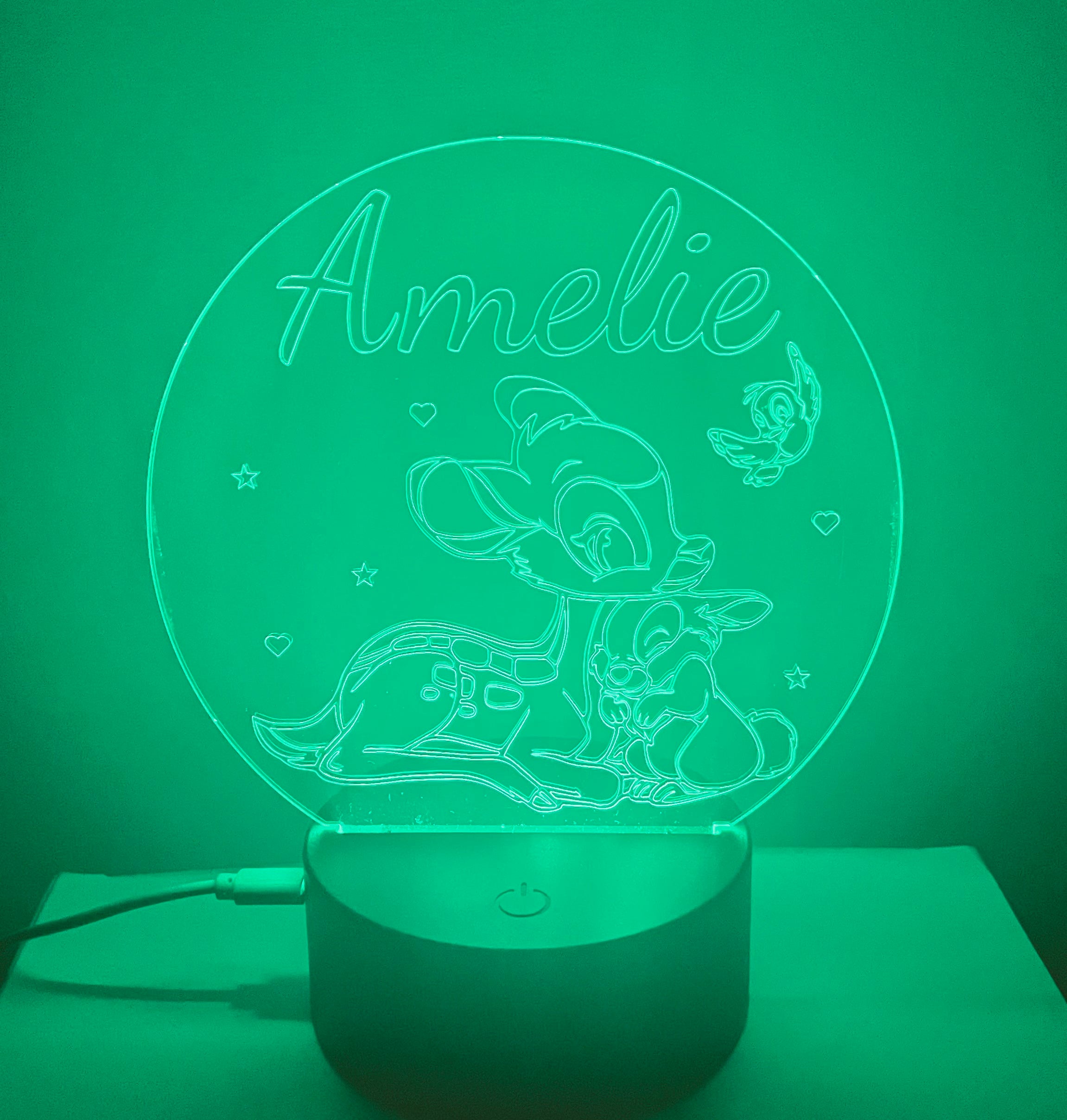 Character /Bambi Football Themed LED Night Light - Comes Fully Personalised. Unique Gift Idea
