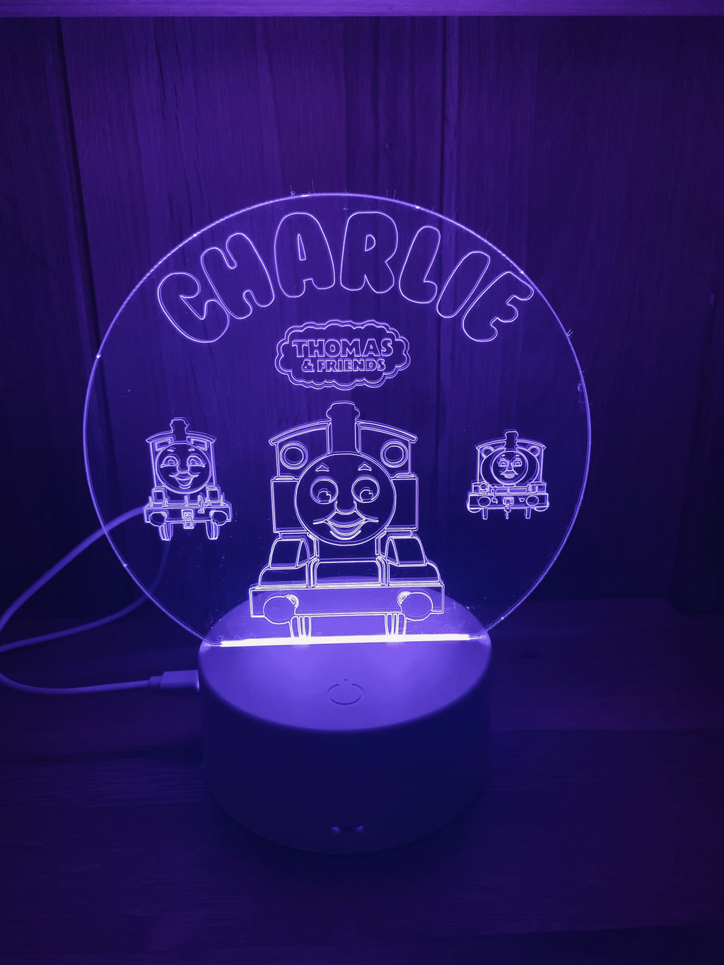 Character/Thomas Themed LED Night Light - Comes Fully Personalised. Unique Gift Idea