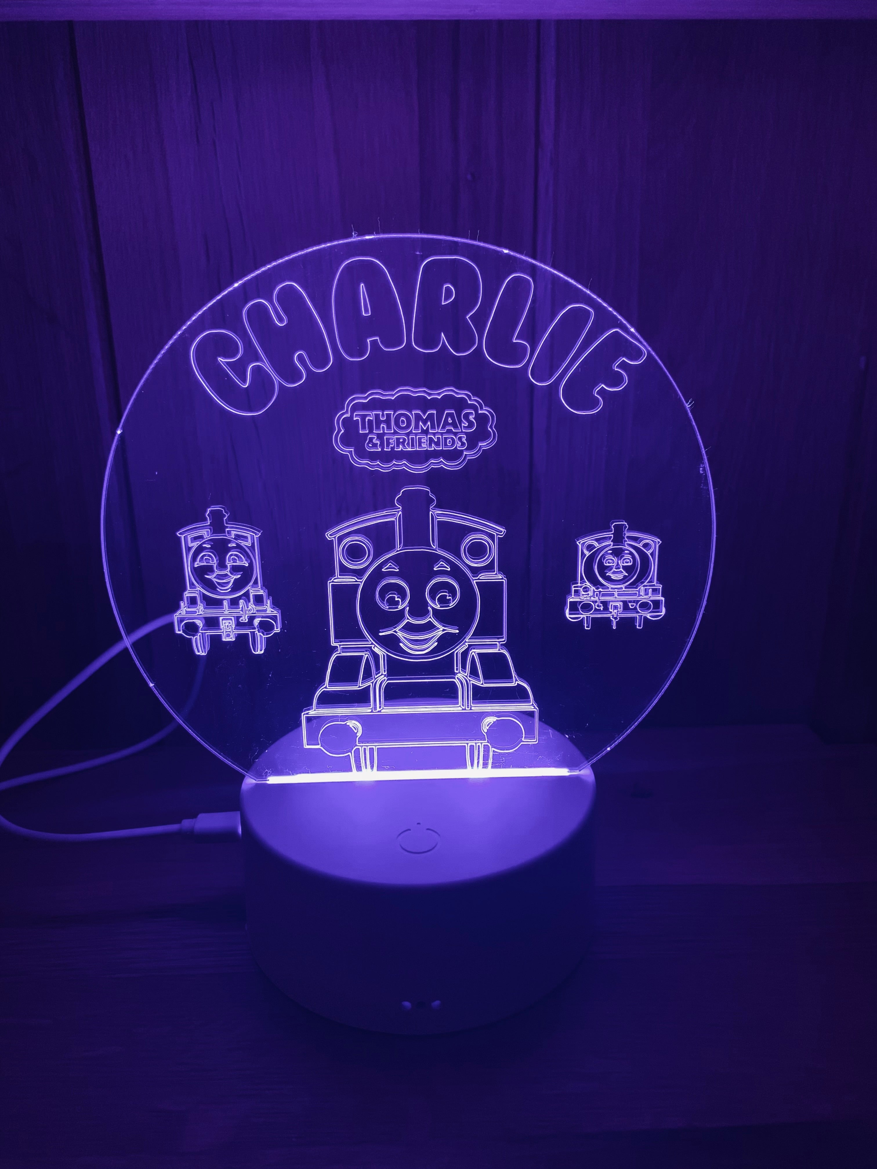 Character/Thomas Themed LED Night Light - Comes Fully Personalised. Unique Gift Idea