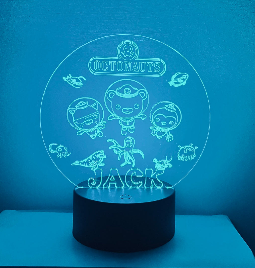 Character /Octonauts Themed LED Night Light - Comes Fully Personalised. Unique Gift Idea