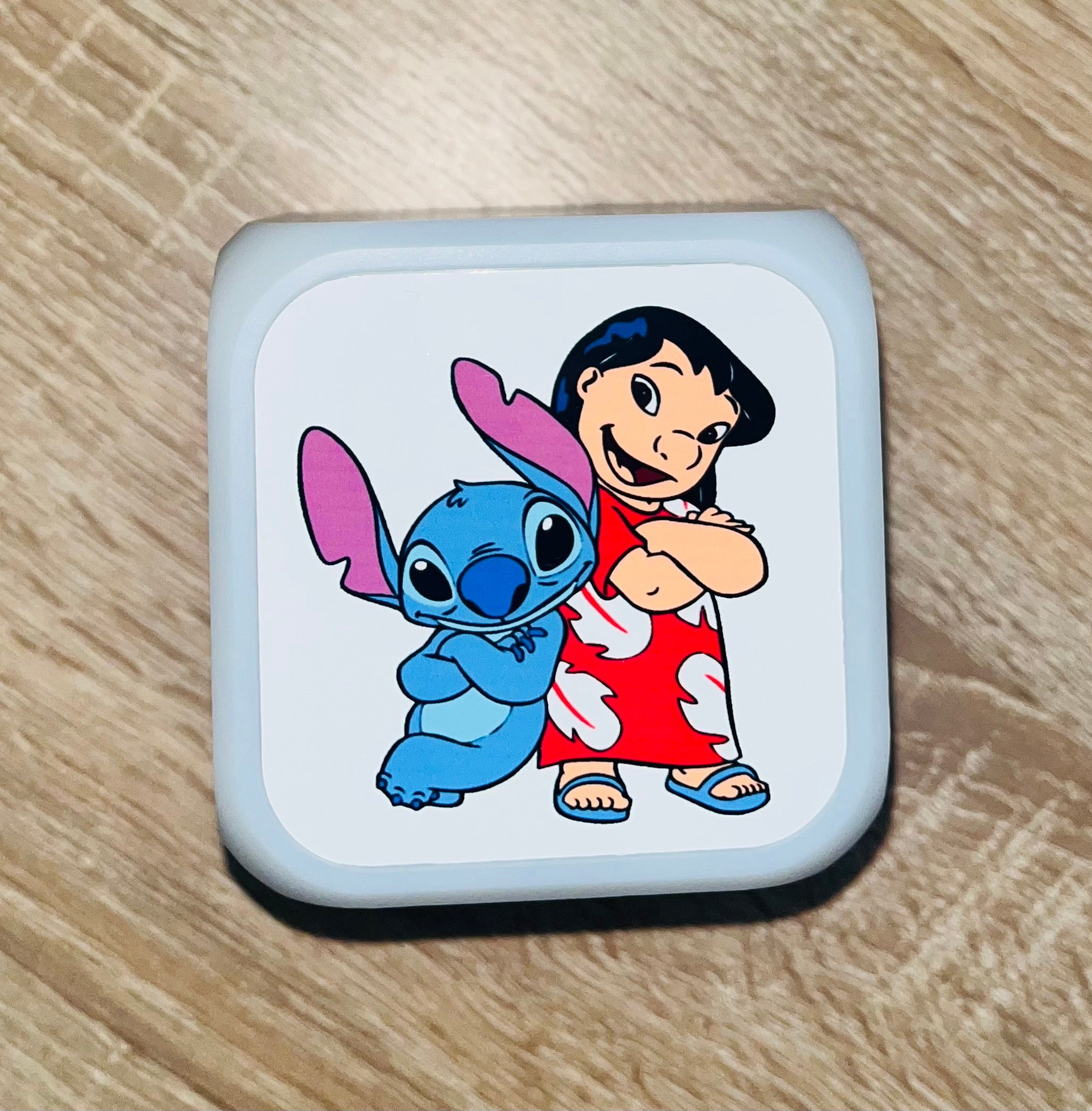 Lilo & Stitch Design Personalised LED Cube Digital Alarm Clock - Colour Changing/Great Gift Idea
