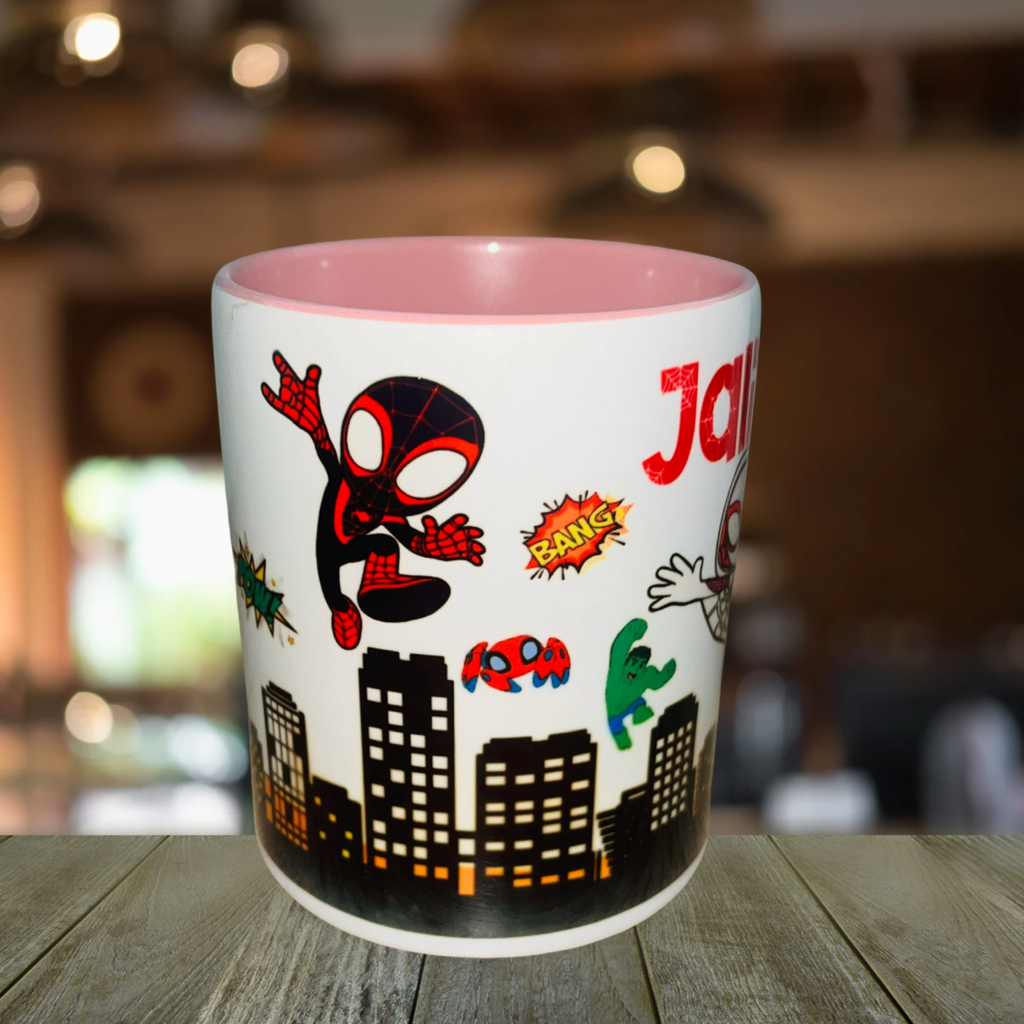 Ghost Spidey Themed Design Personalised Mug, Custom Mug, Customised Coffee Cup, Gift for Friend, Bridesmaid Gift, Tea Lover Gift, Birthday Gift