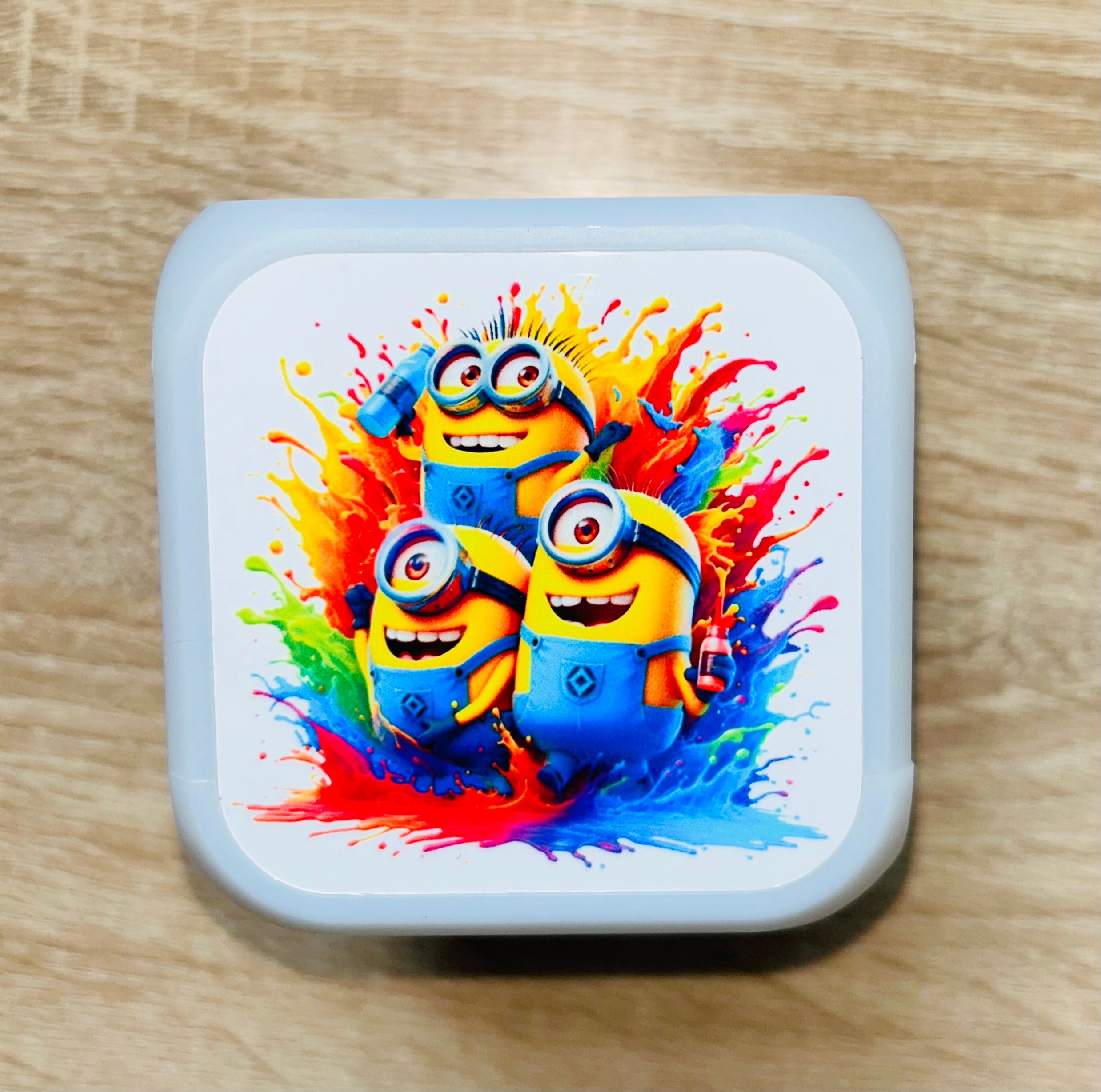 Character/Minions Design Personalised LED Cube Digital Alarm Clock - Colour Changing/Great Gift Idea