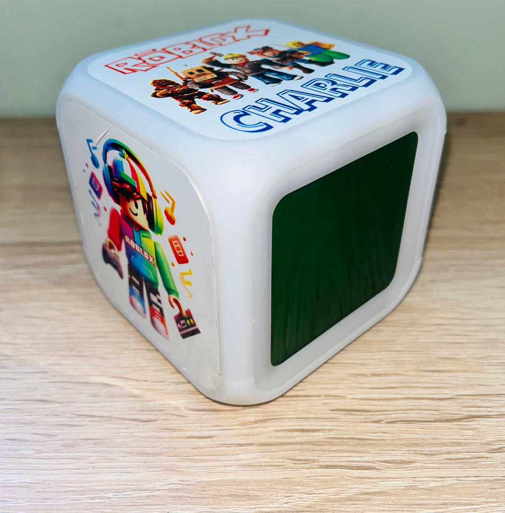 Gaming Design Personalised LED Cube Digital Alarm Clock - Colour Changing/Great Gift Idea