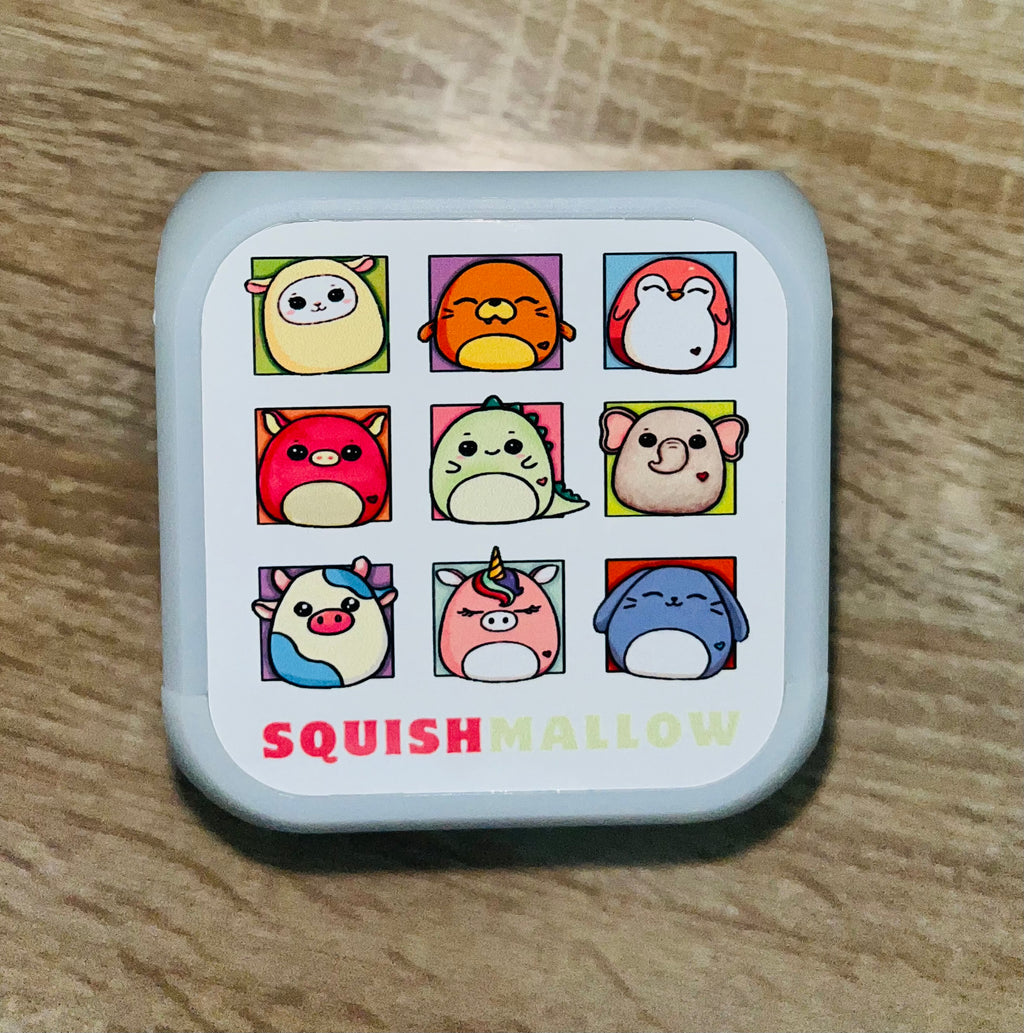 Character/Squishmallows Design Personalised LED Cube Digital Alarm Clock - Colour Changing/Great Gift Idea