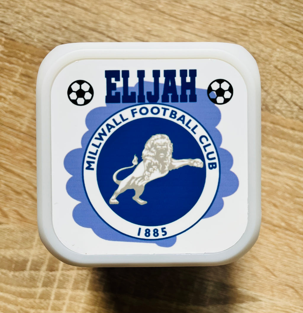 Football Design Personalised LED Cube Digital Alarm Clock - Colour Changing/Great Gift Idea