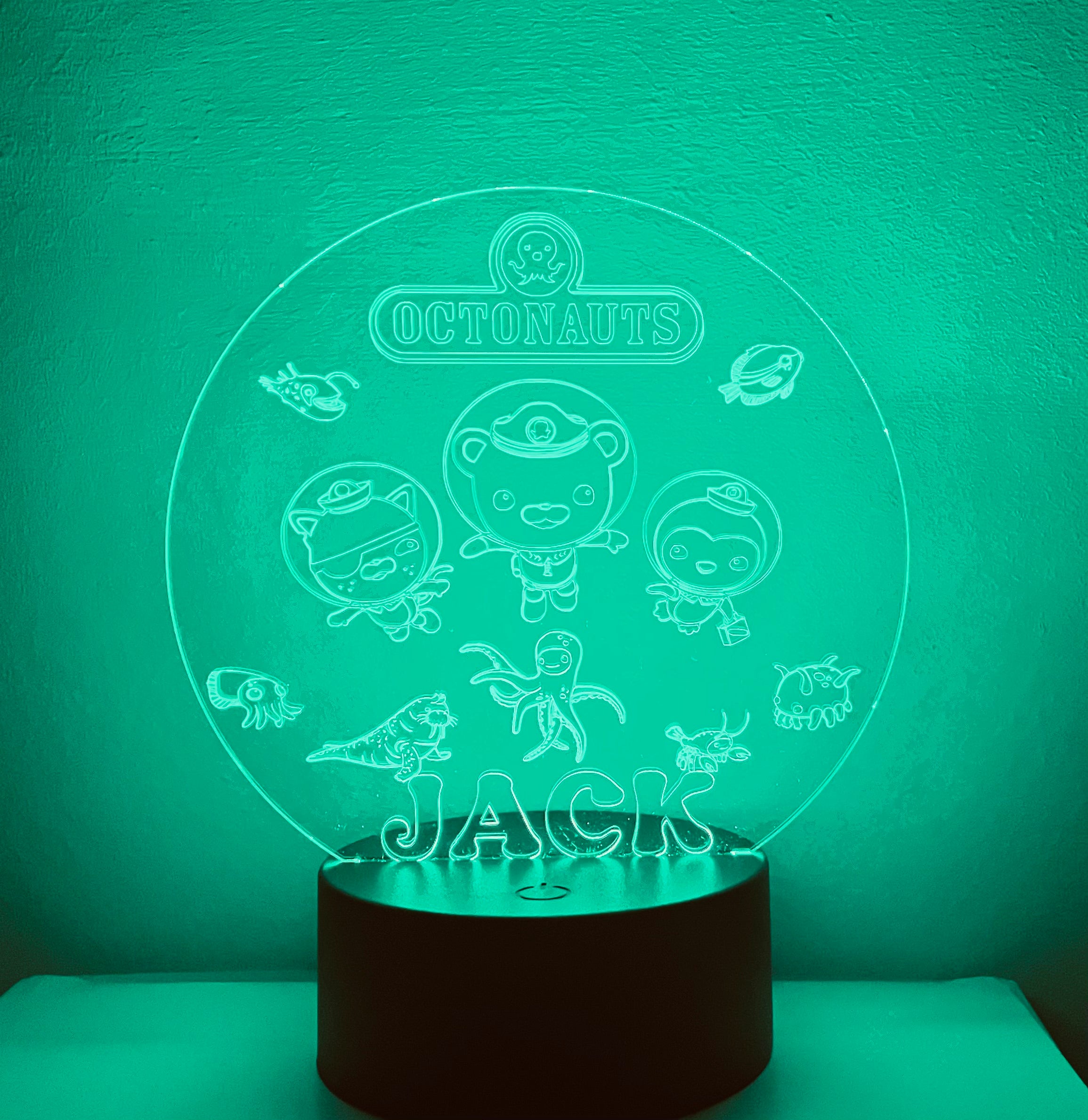 Character /Octonauts Themed LED Night Light - Comes Fully Personalised. Unique Gift Idea