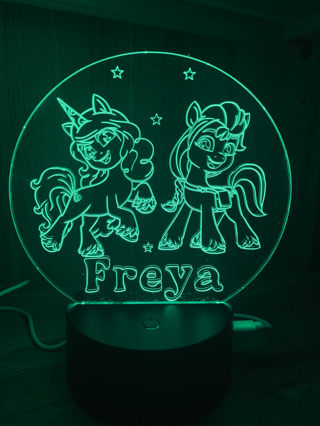 Pony Themed LED Night Light - Comes Fully Personalised. Unique Gift Idea