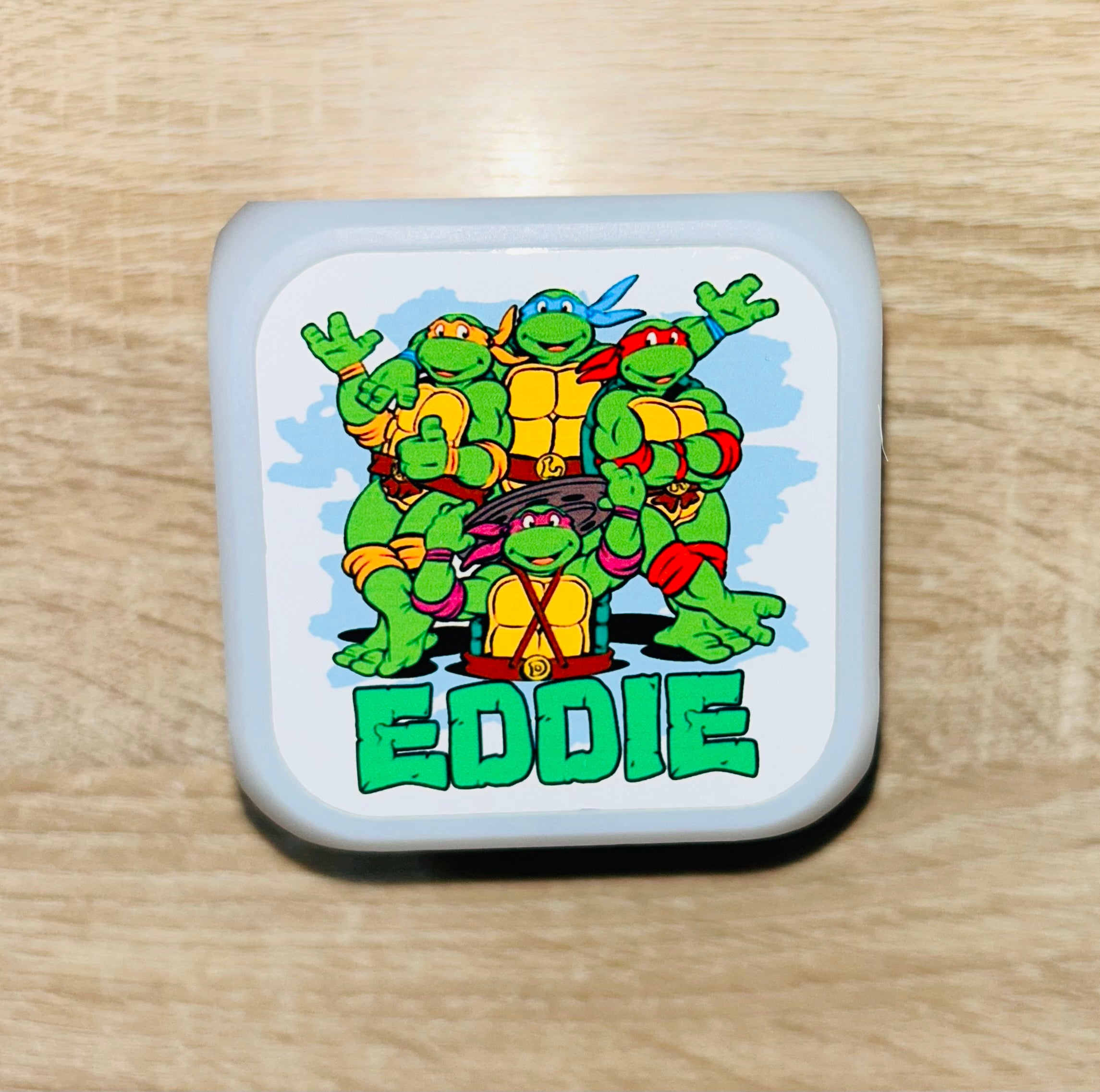 Character/Turtles Design Personalised LED Cube Digital Alarm Clock - Colour Changing/Great Gift Idea