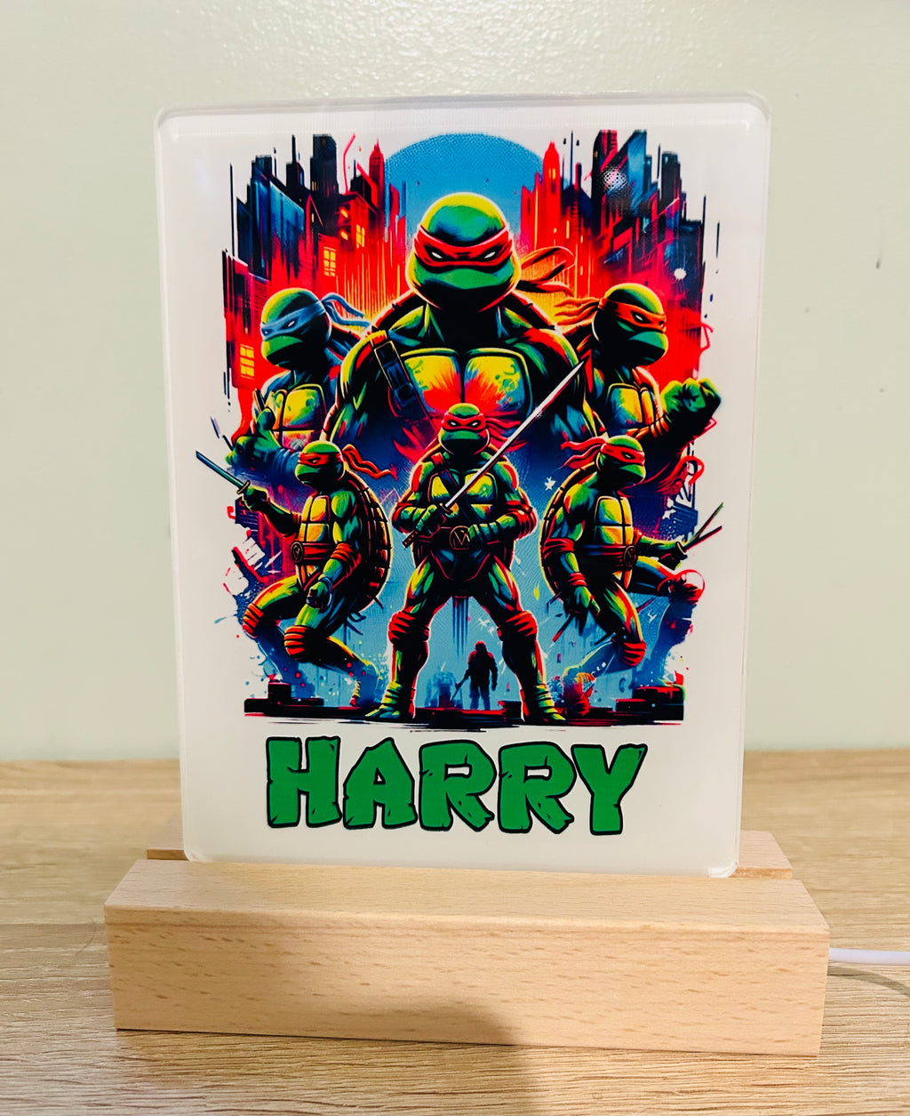 Character/Turtles Themed Sub LED Night Light - Comes Fully Personalised. Unique Gift Idea.  Perfect for Bedroom. Christmas/Birthday Gift.