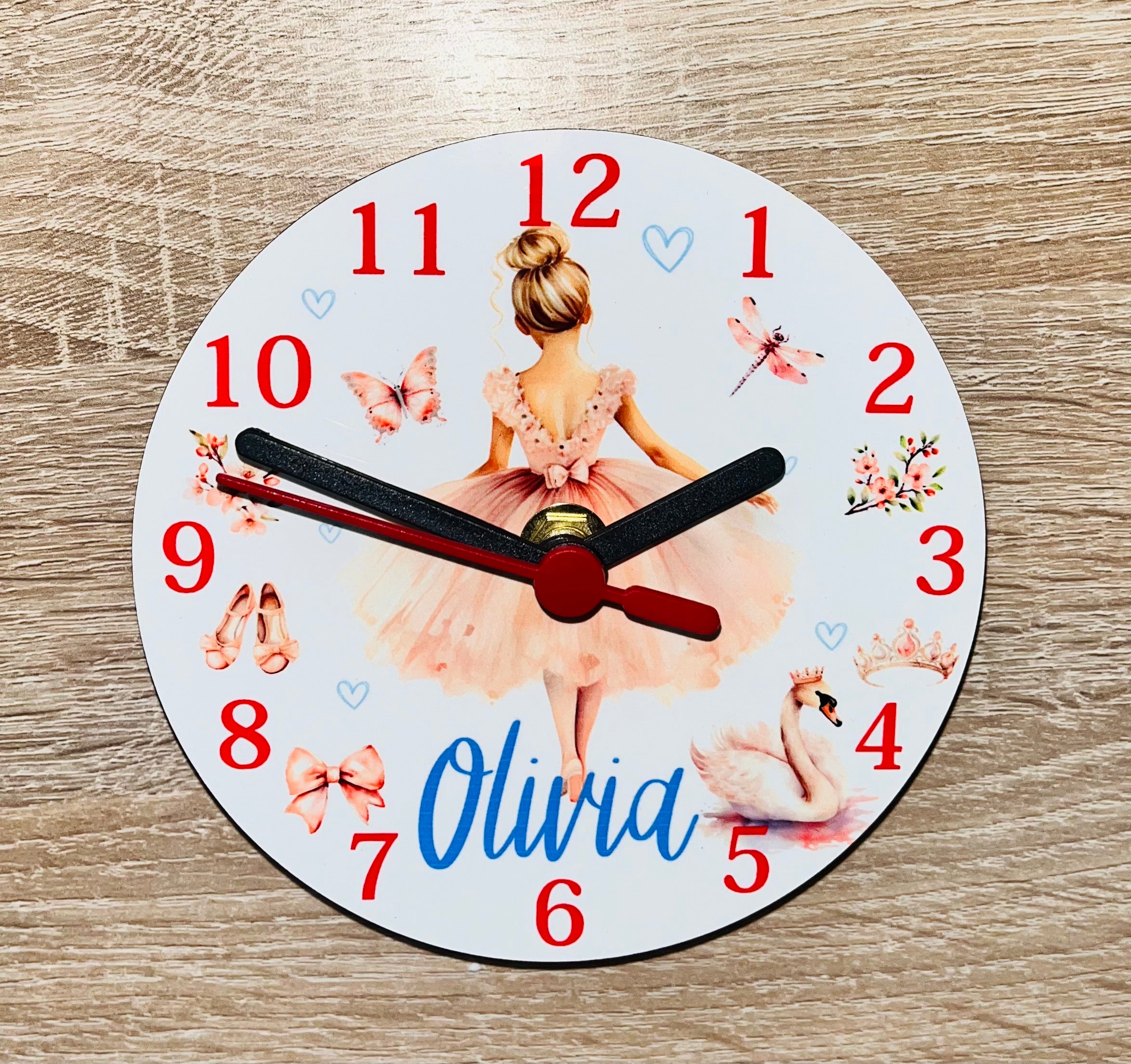 Ballet Design Wall Clock/Desk Clock - Character Design. Made to order.