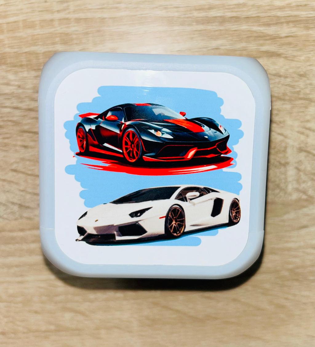 Super cars Design Personalised LED Cube Digital Alarm Clock - Colour Changing/Great Gift Idea