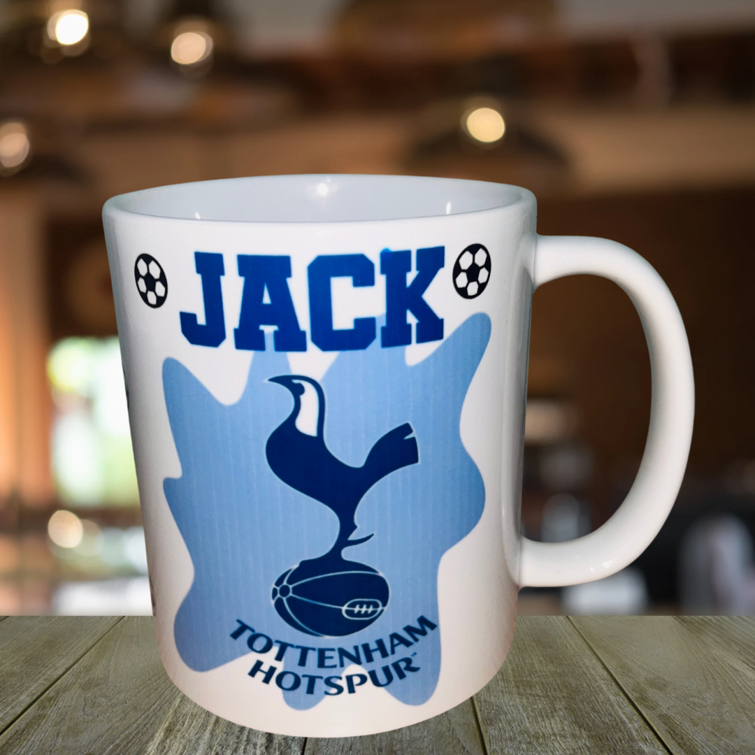 Football Themed Design Personalised Mug, Custom Mug, Customised Coffee Cup, Gift for Friend, Bridesmaid Gift, Tea Lover Gift, Birthday Gift