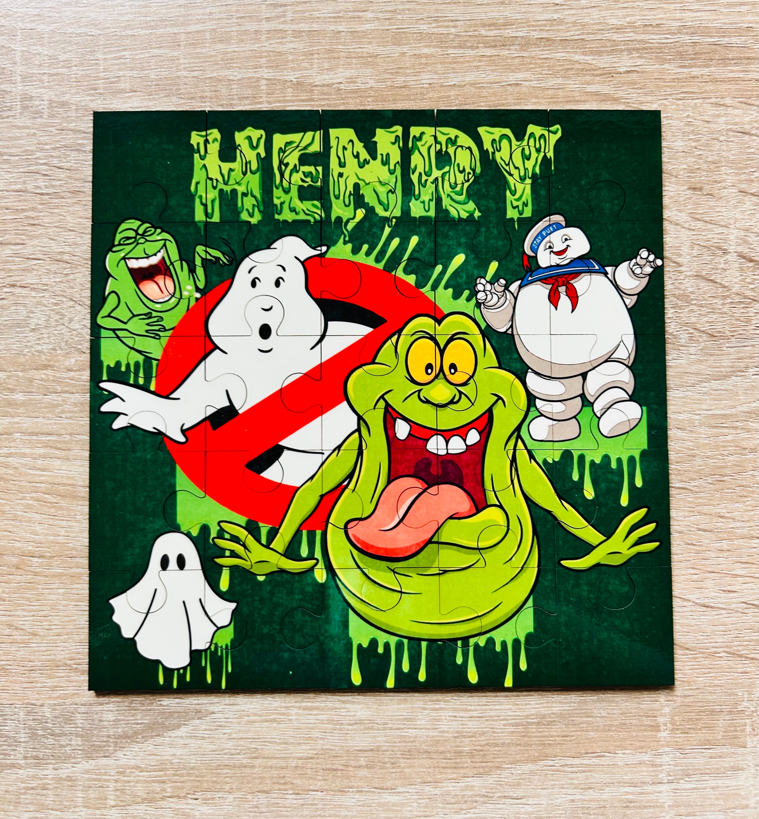 Mickey & Friends Themed Personalised Jigsaw Puzzle, Children's Custom Jigsaw, 24 Piece Wooden Puzzle, Birthday gift,  Personalised Gift. Square Shape
