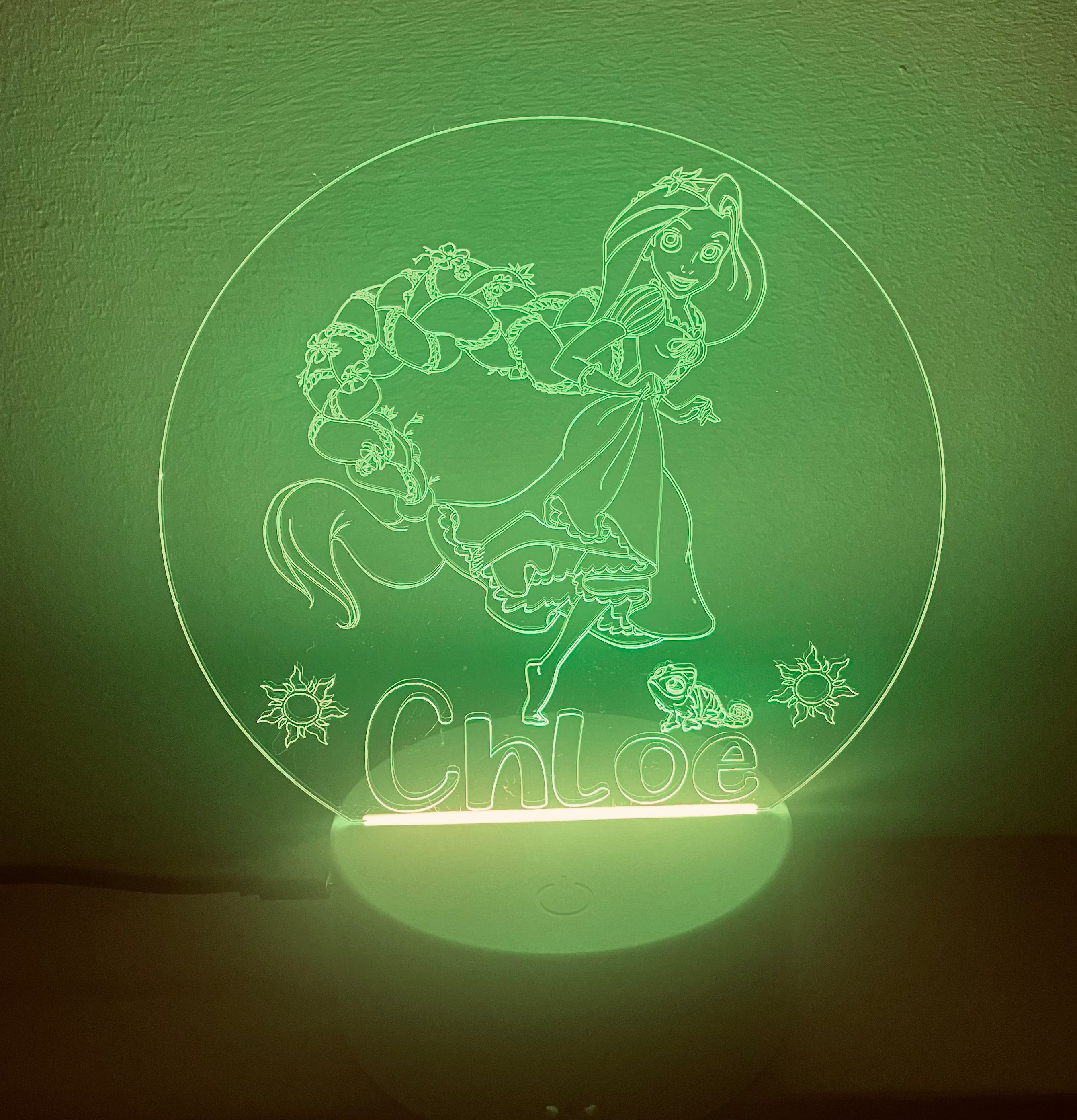Princess/Rapunzel Themed LED Night Light - Comes Fully Personalised. Unique Gift Idea