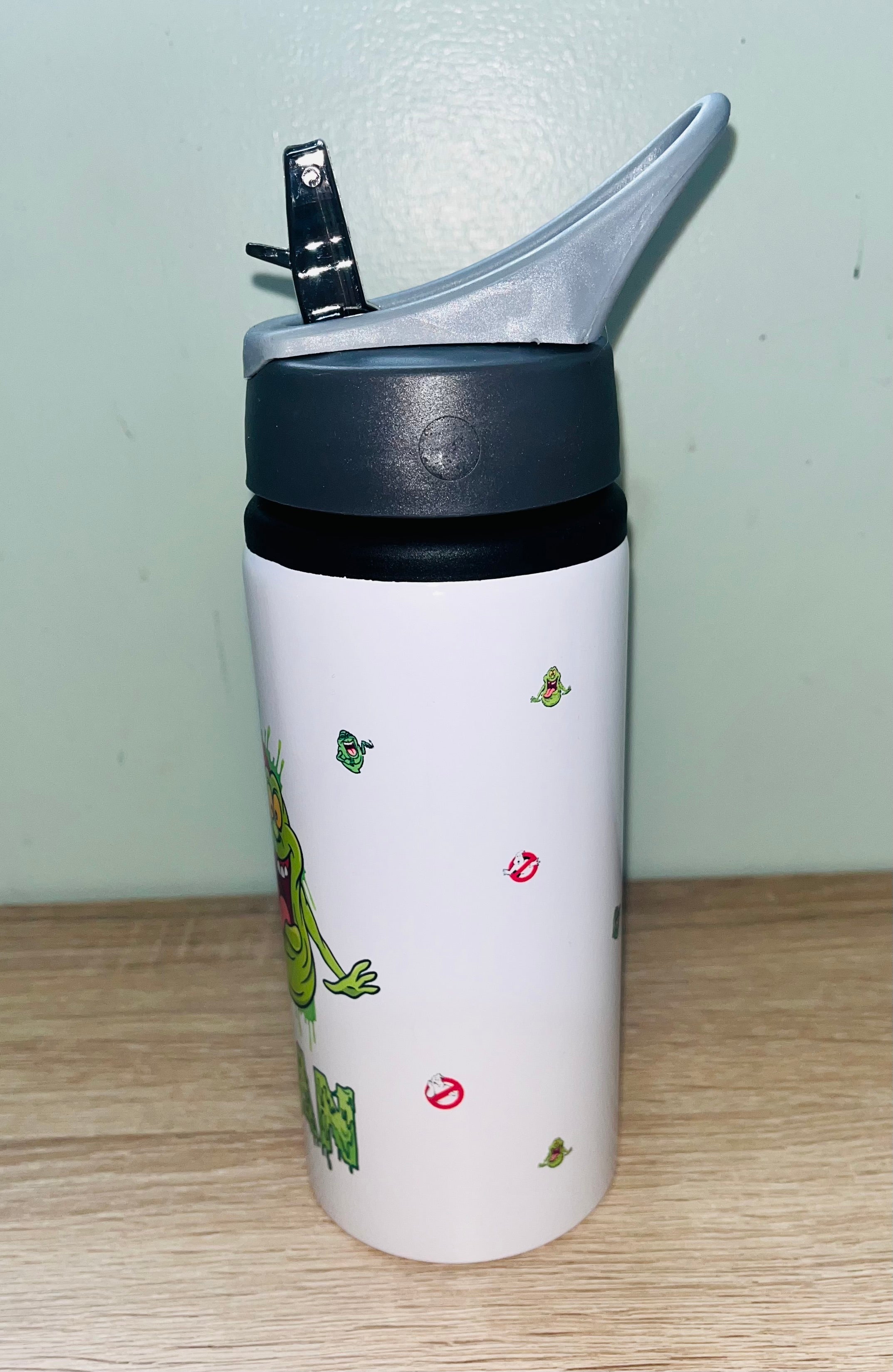 Character/Ghostbusters Themed Personalised 600ml Aluminium Water Bottles - made with your favourite characters! School Water Bottle, Summer Ready.