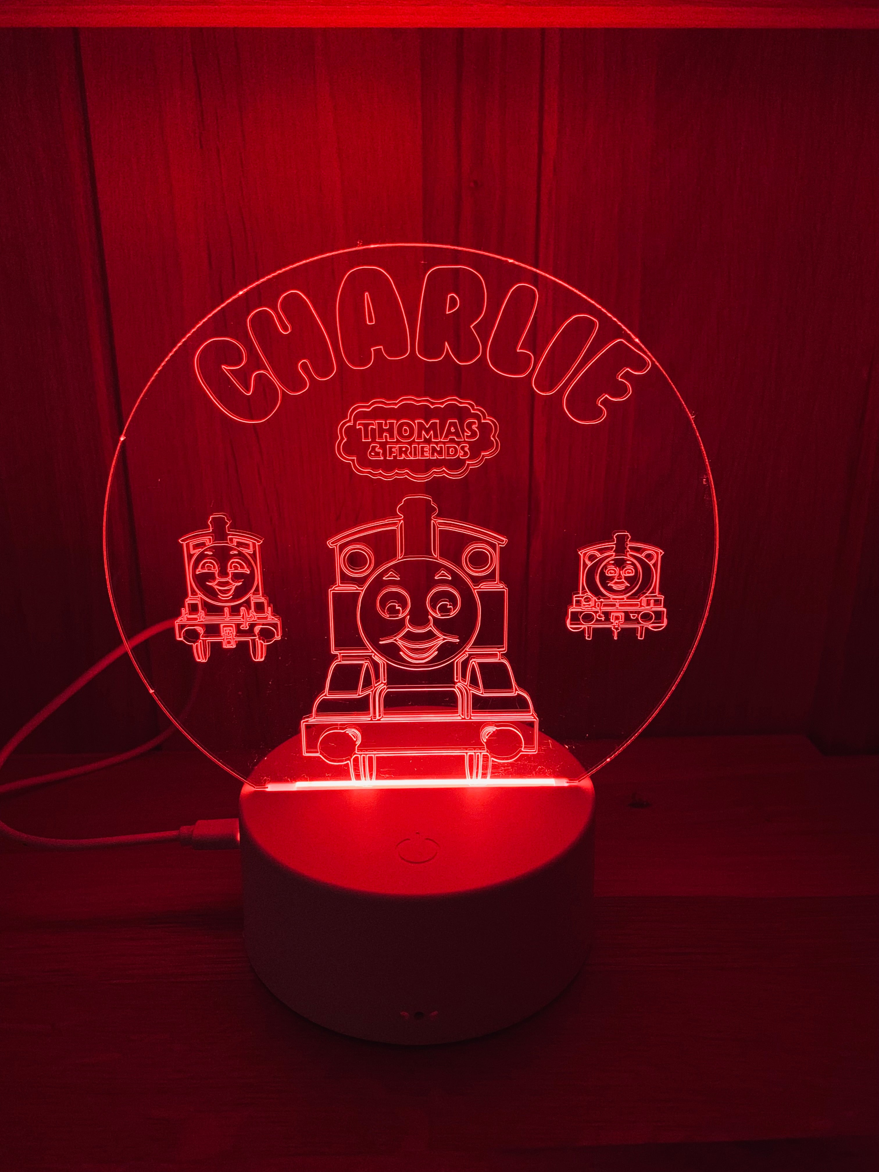 Character/Thomas Themed LED Night Light - Comes Fully Personalised. Unique Gift Idea