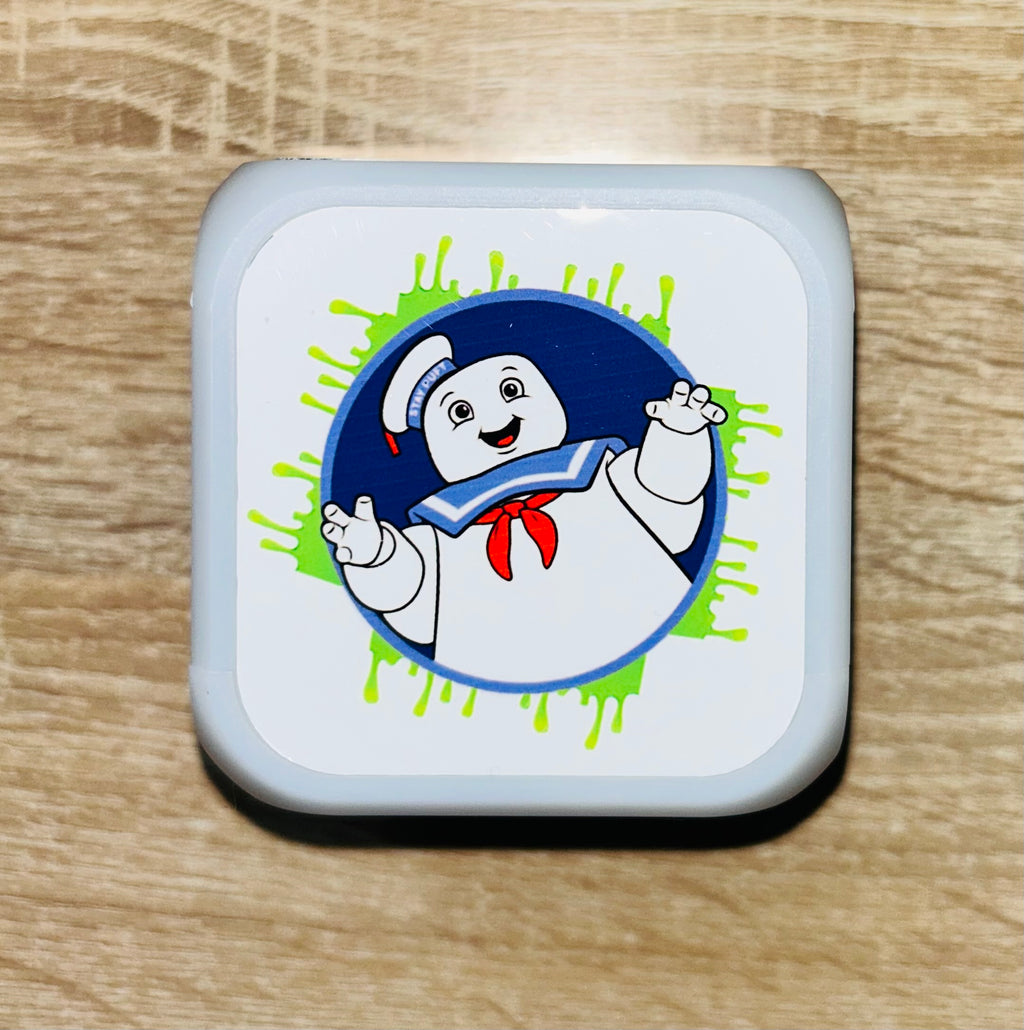 Character/Ghostbusters Design Personalised LED Cube Digital Alarm Clock - Colour Changing/Great Gift Idea