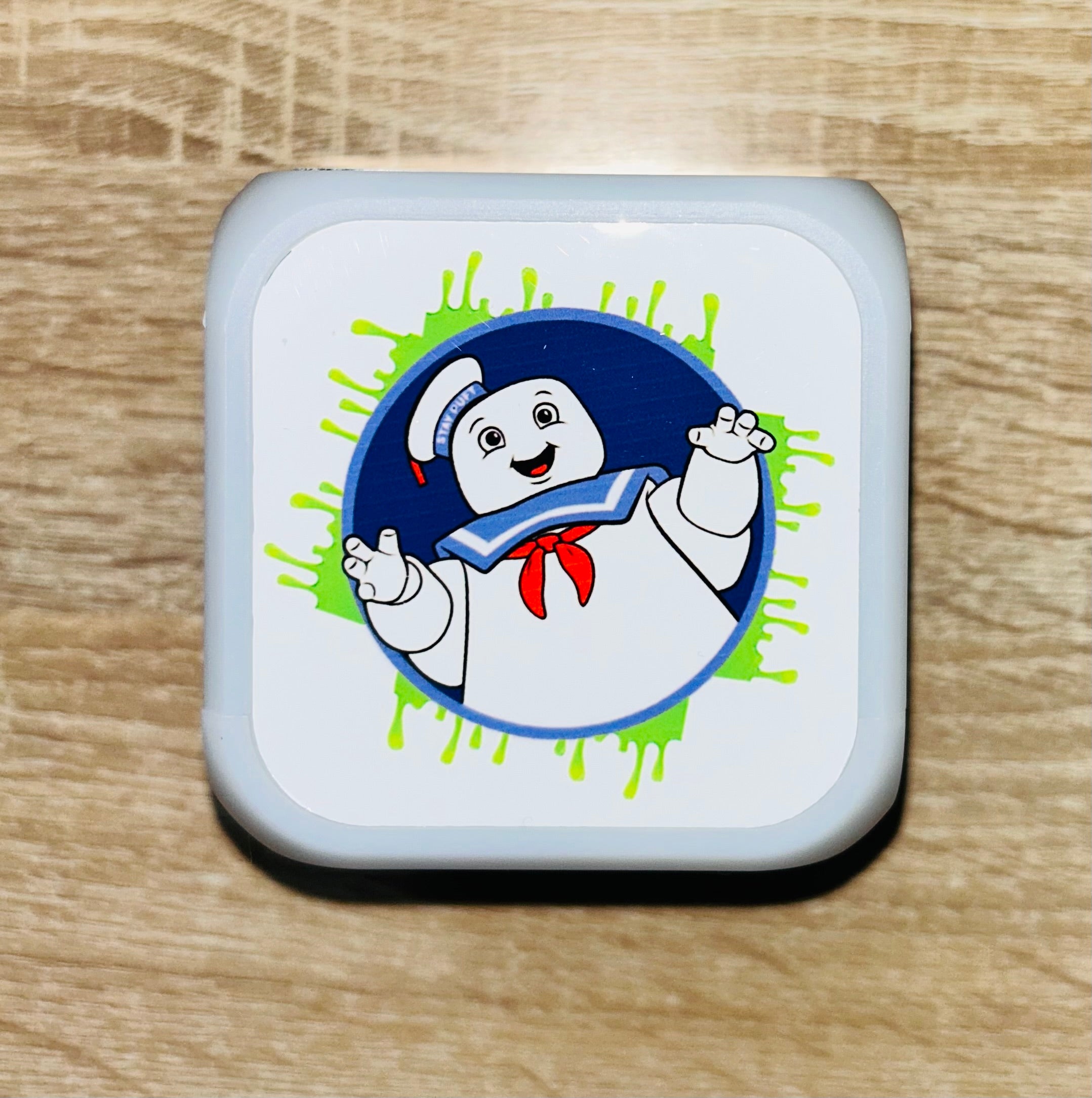 Character/Ghostbusters Design Personalised LED Cube Digital Alarm Clock - Colour Changing/Great Gift Idea