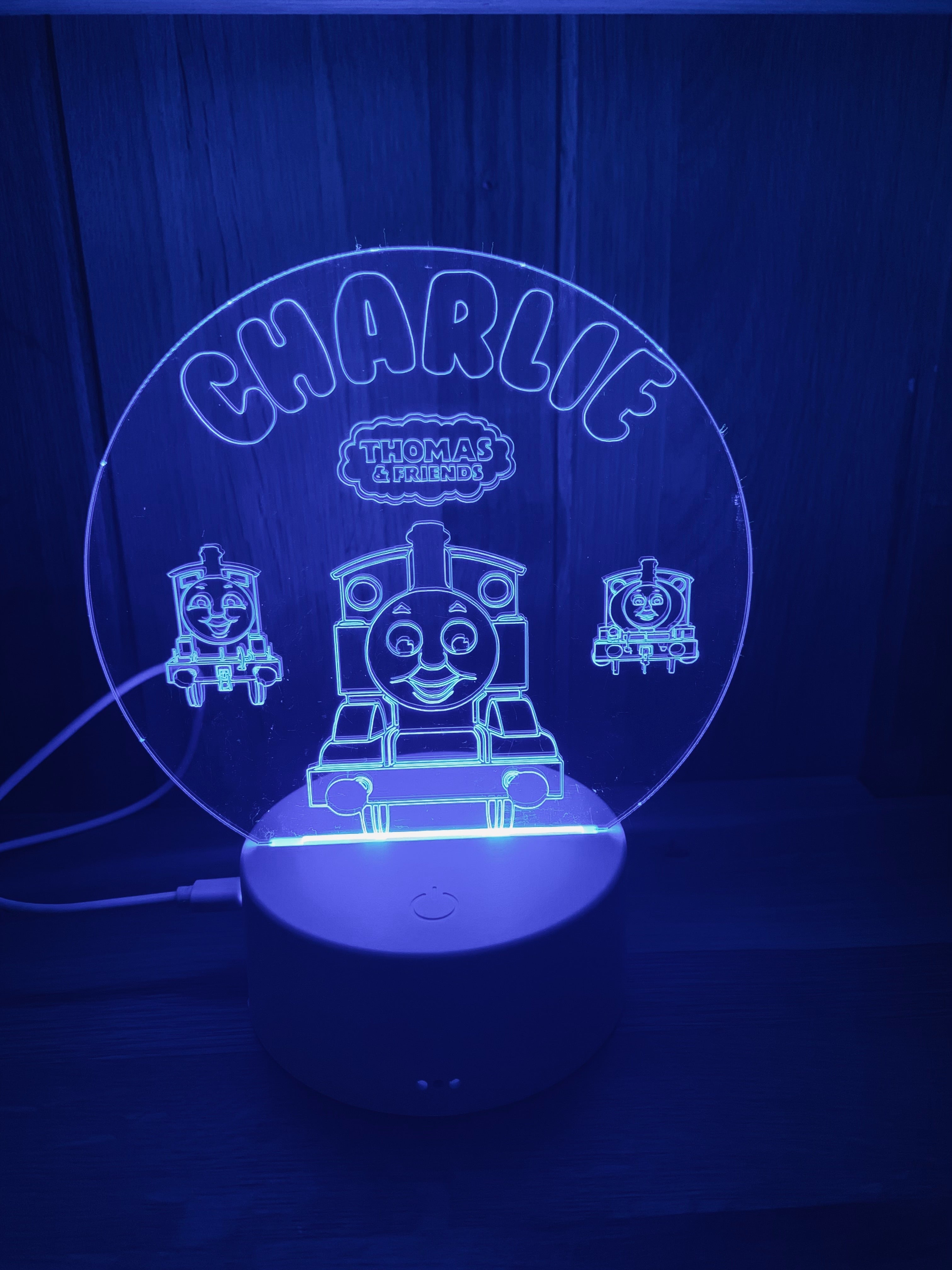 Character/Thomas Themed LED Night Light - Comes Fully Personalised. Unique Gift Idea