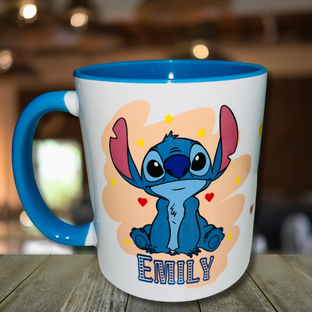 Stitch Themed Design Personalised Mug, Custom Mug, Customised Coffee Cup, Gift for Friend, Bridesmaid Gift, Tea Lover Gift, Birthday Gift