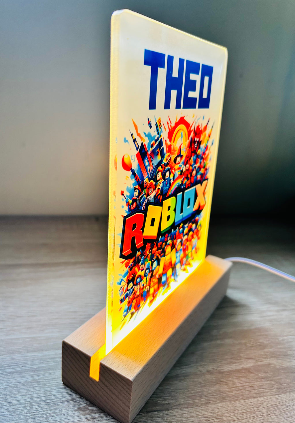 Gaming Themed Sub LED Night Light - Comes Fully Personalised. Unique Gift Idea.  Perfect for Bedroom. Christmas/Birthday Gift.
