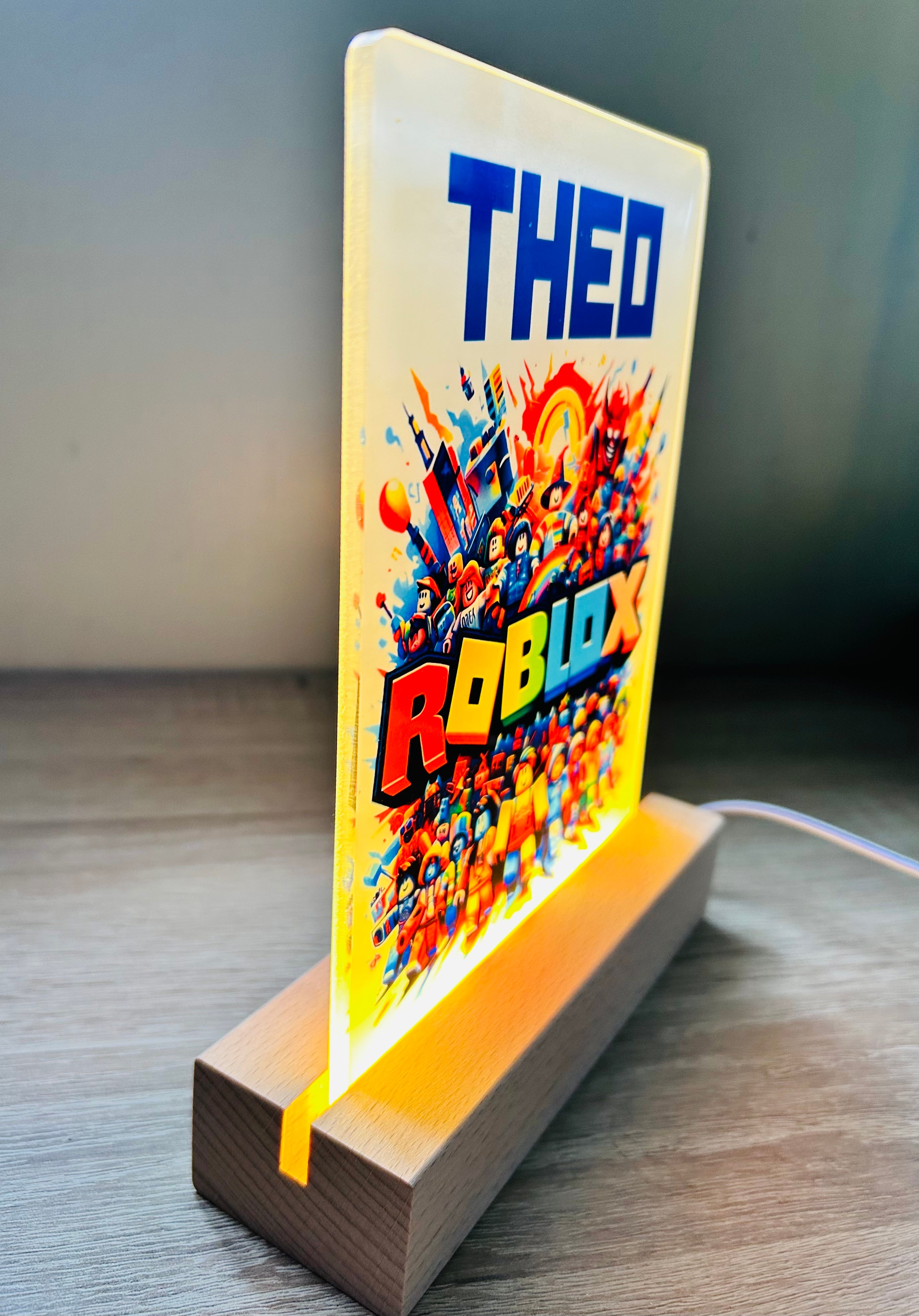 Gaming Themed Sub LED Night Light - Comes Fully Personalised. Unique Gift Idea.  Perfect for Bedroom. Christmas/Birthday Gift.