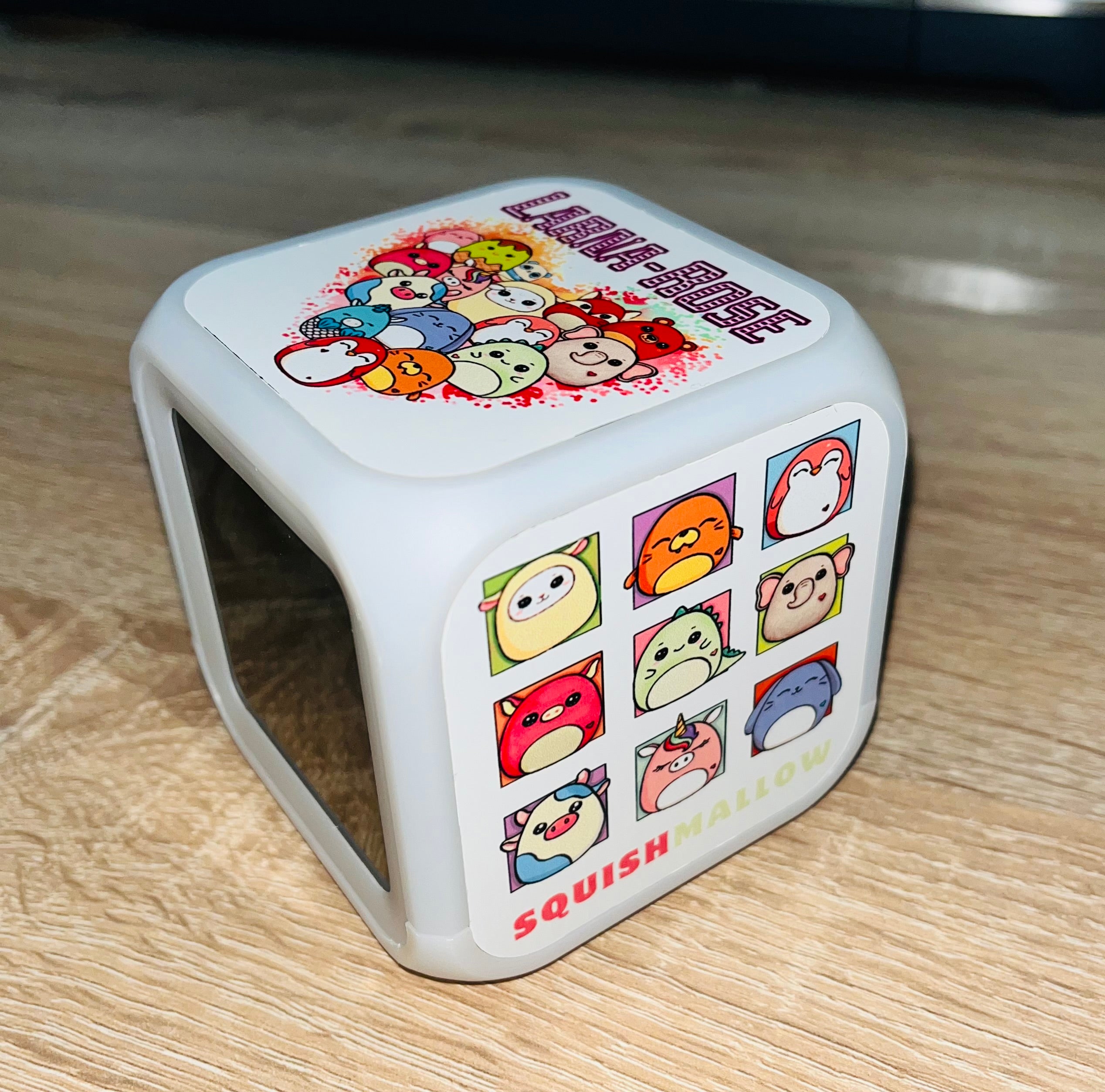 Character/Squishmallows Design Personalised LED Cube Digital Alarm Clock - Colour Changing/Great Gift Idea