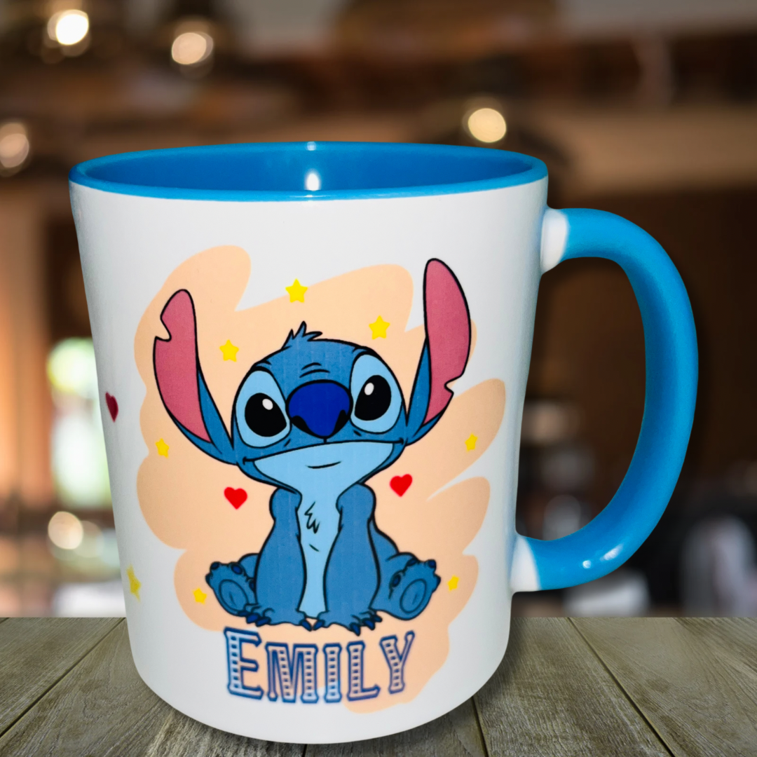 Stitch Themed Design Personalised Mug, Custom Mug, Customised Coffee Cup, Gift for Friend, Bridesmaid Gift, Tea Lover Gift, Birthday Gift