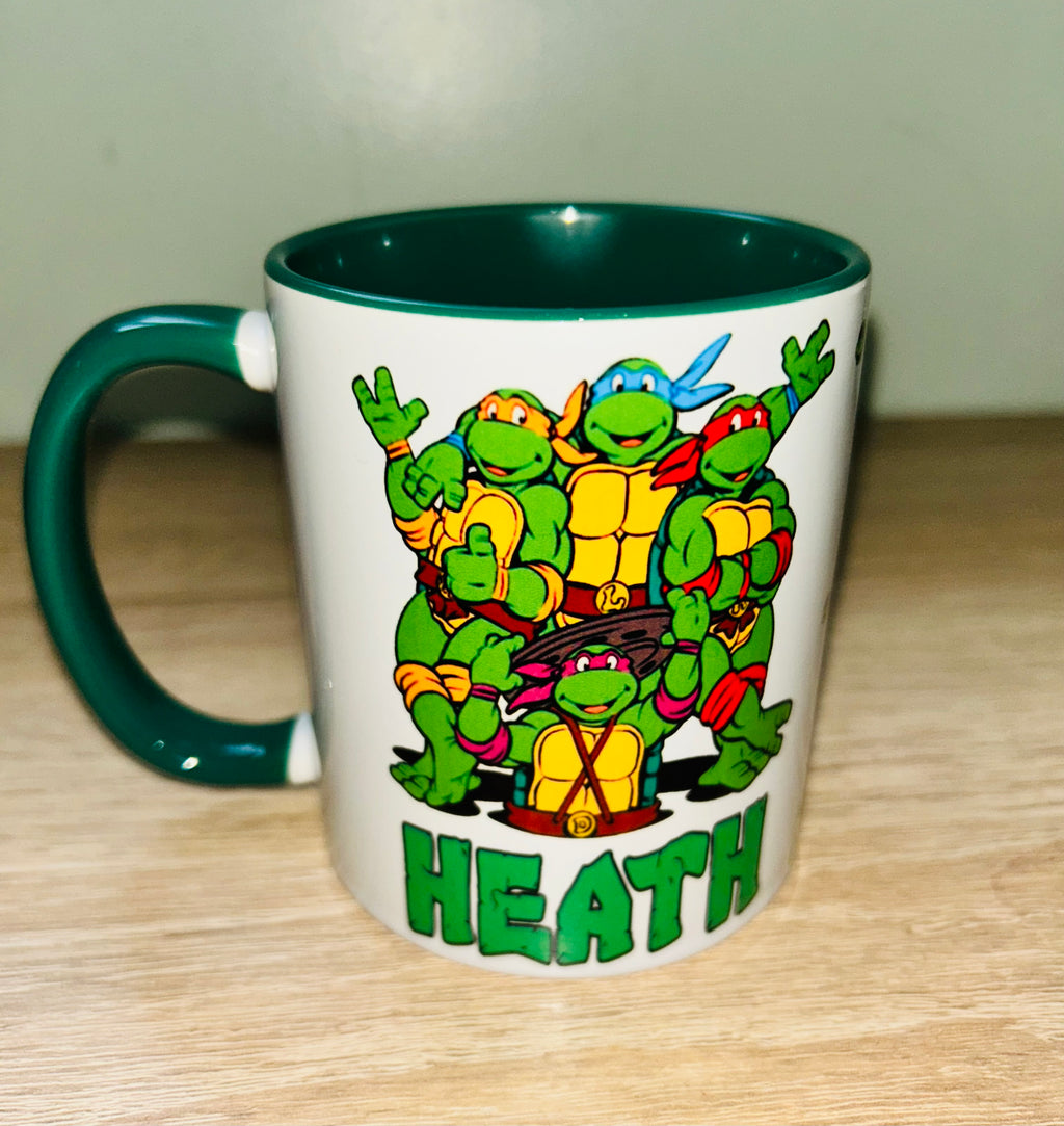 Character /Turtles Themed Design Personalised Mug, Custom Mug, Customised Coffee Cup, Gift for Friend, Bridesmaid Gift, Tea Lover Gift, Birthday Gift