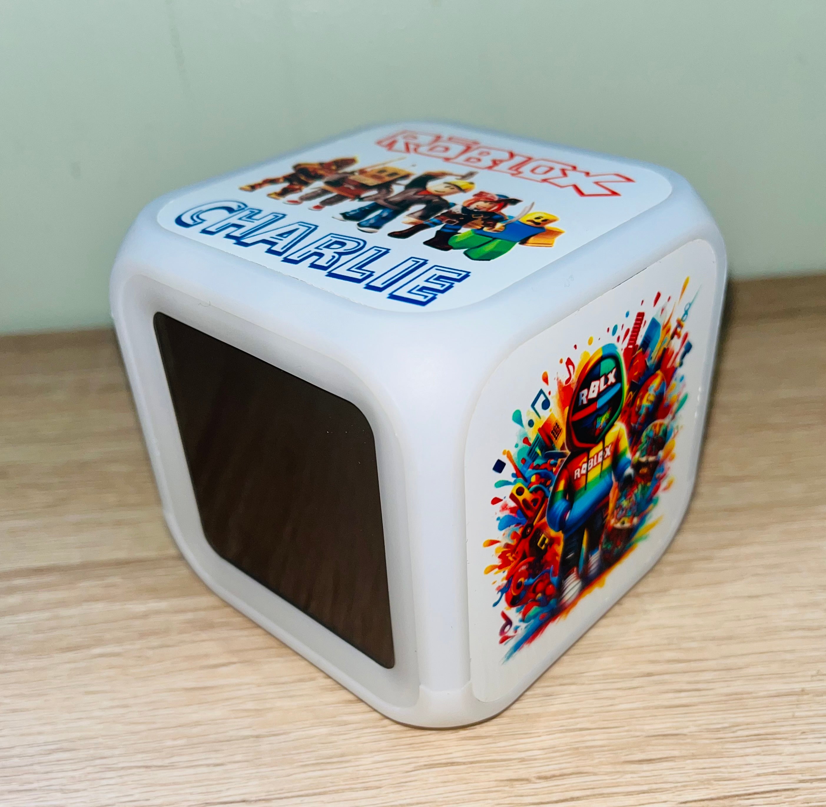 Gaming Design Personalised LED Cube Digital Alarm Clock - Colour Changing/Great Gift Idea