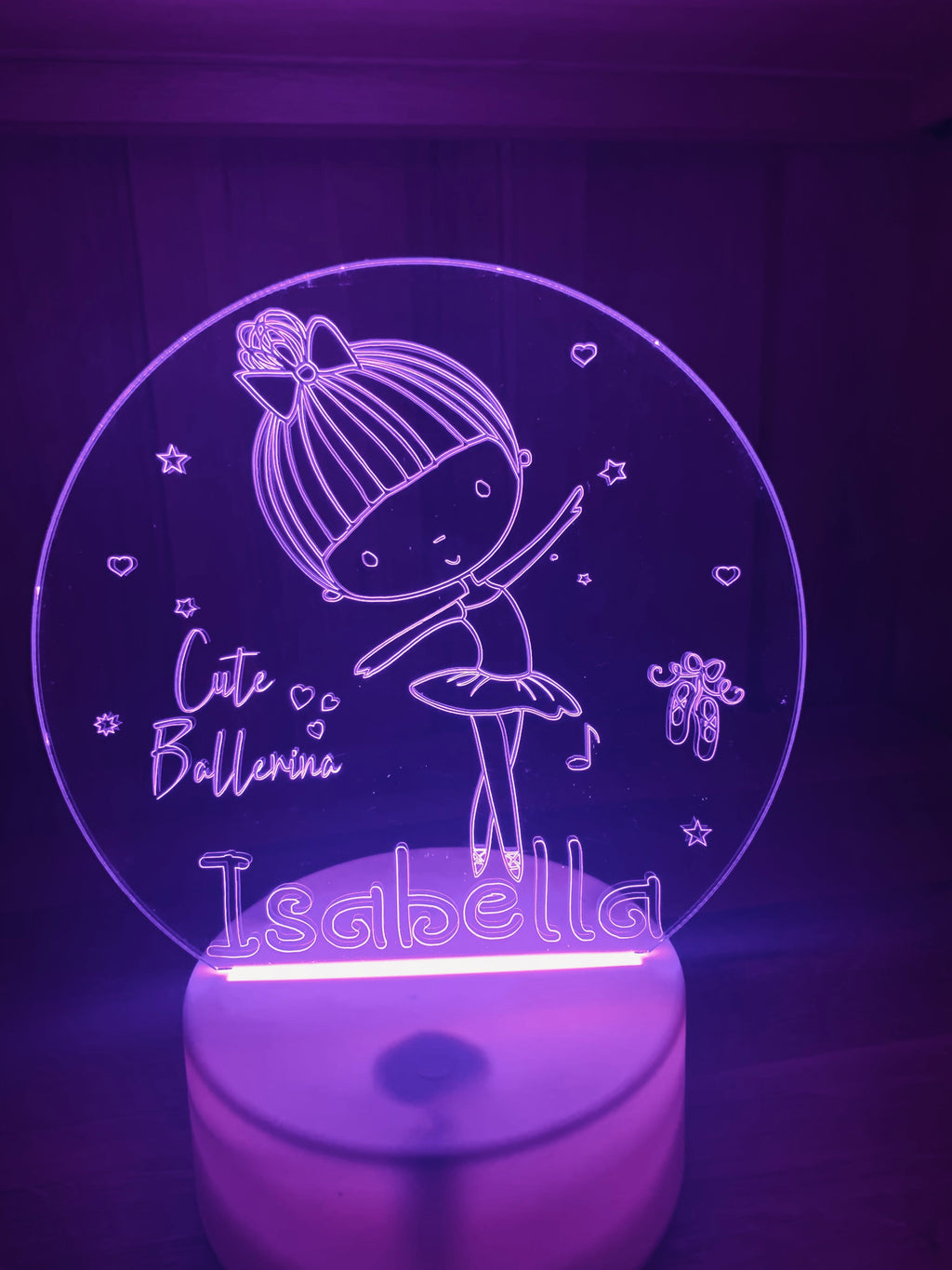 Ballet Themed LED Night Light - Comes Fully Personalised. Unique Gift Idea