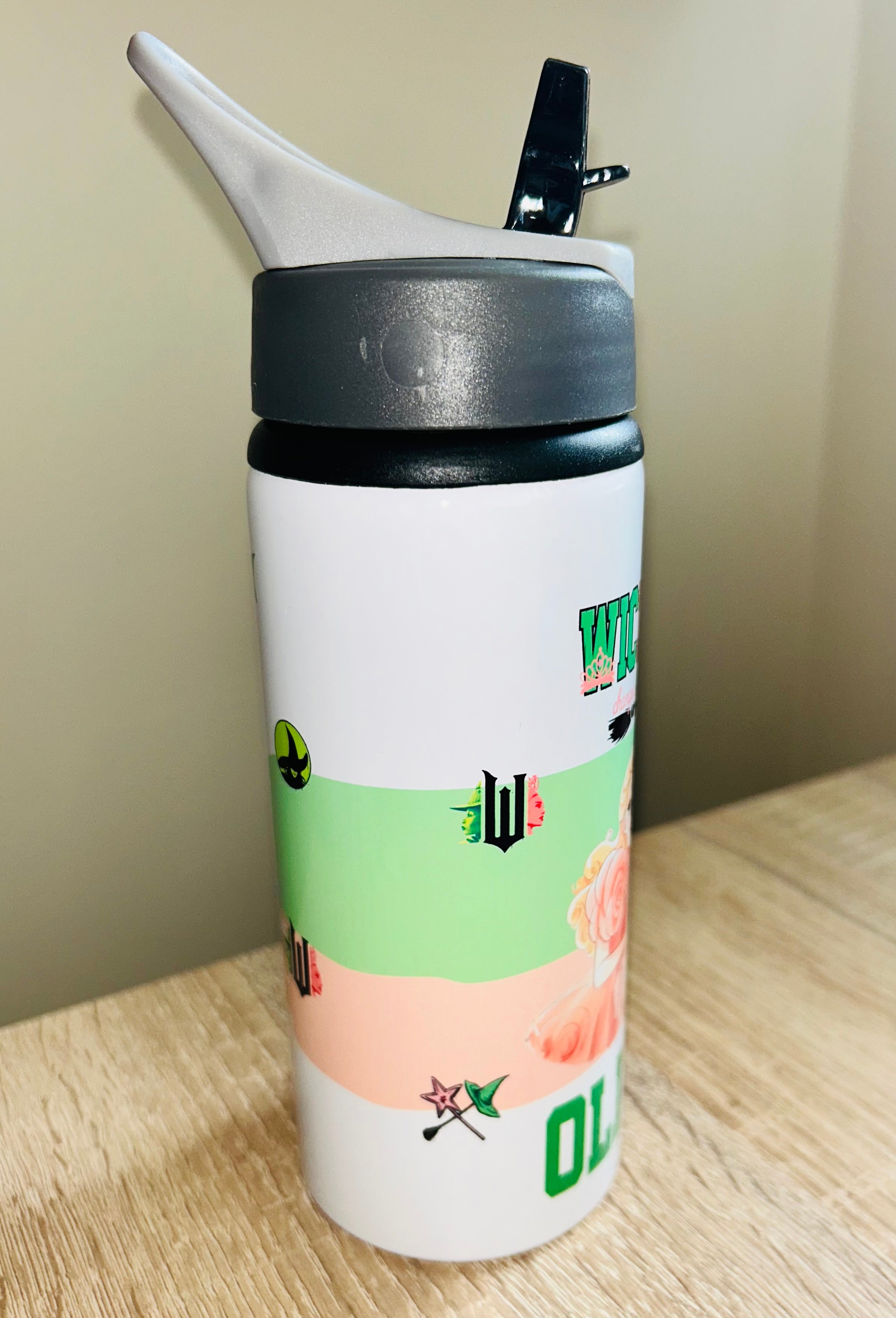 Character/Wicked Themed Personalised 600ml Aluminium Water Bottles - made with your favourite characters! School Water Bottle, Summer Ready.