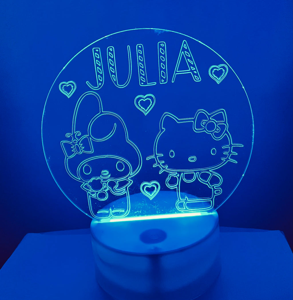 Cute Character Themed LED Night Light - Comes Fully Personalised. Unique Gift Idea