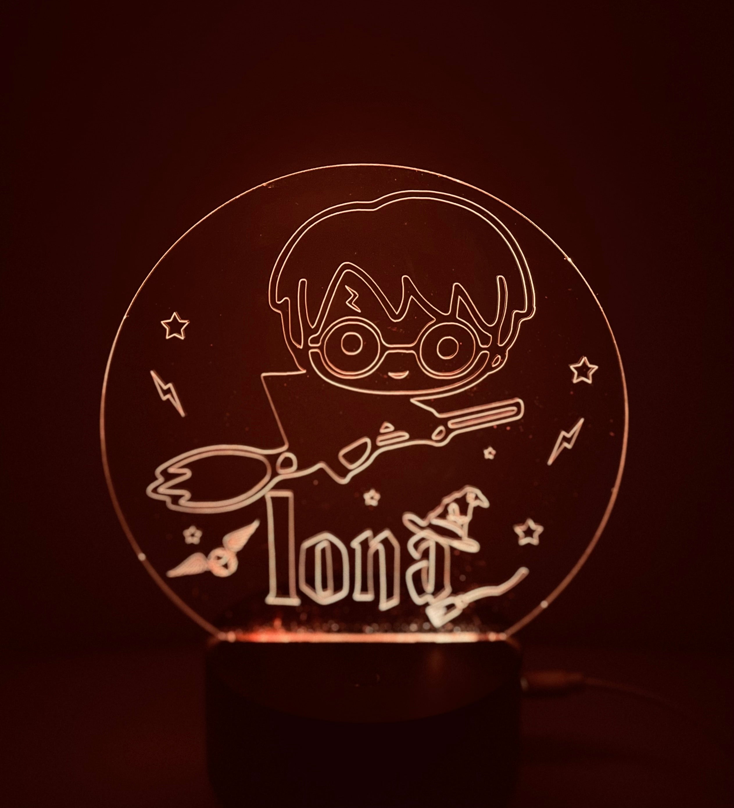 Wizard Themed LED Night Light - Comes Fully Personalised. Unique Gift Idea